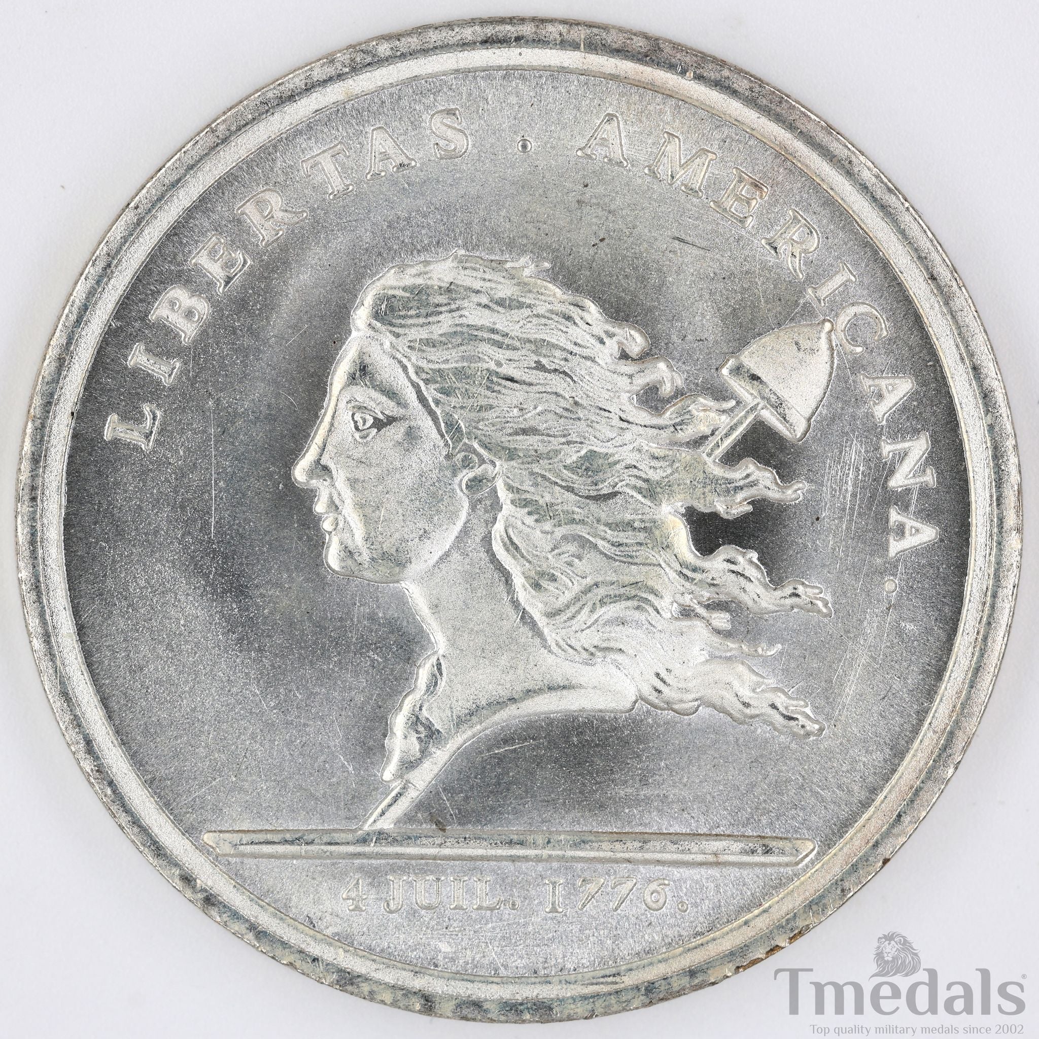 Libertas Americana Medal 1776 – 1781 Nickel Silver – Revolutionary Era detail view 6