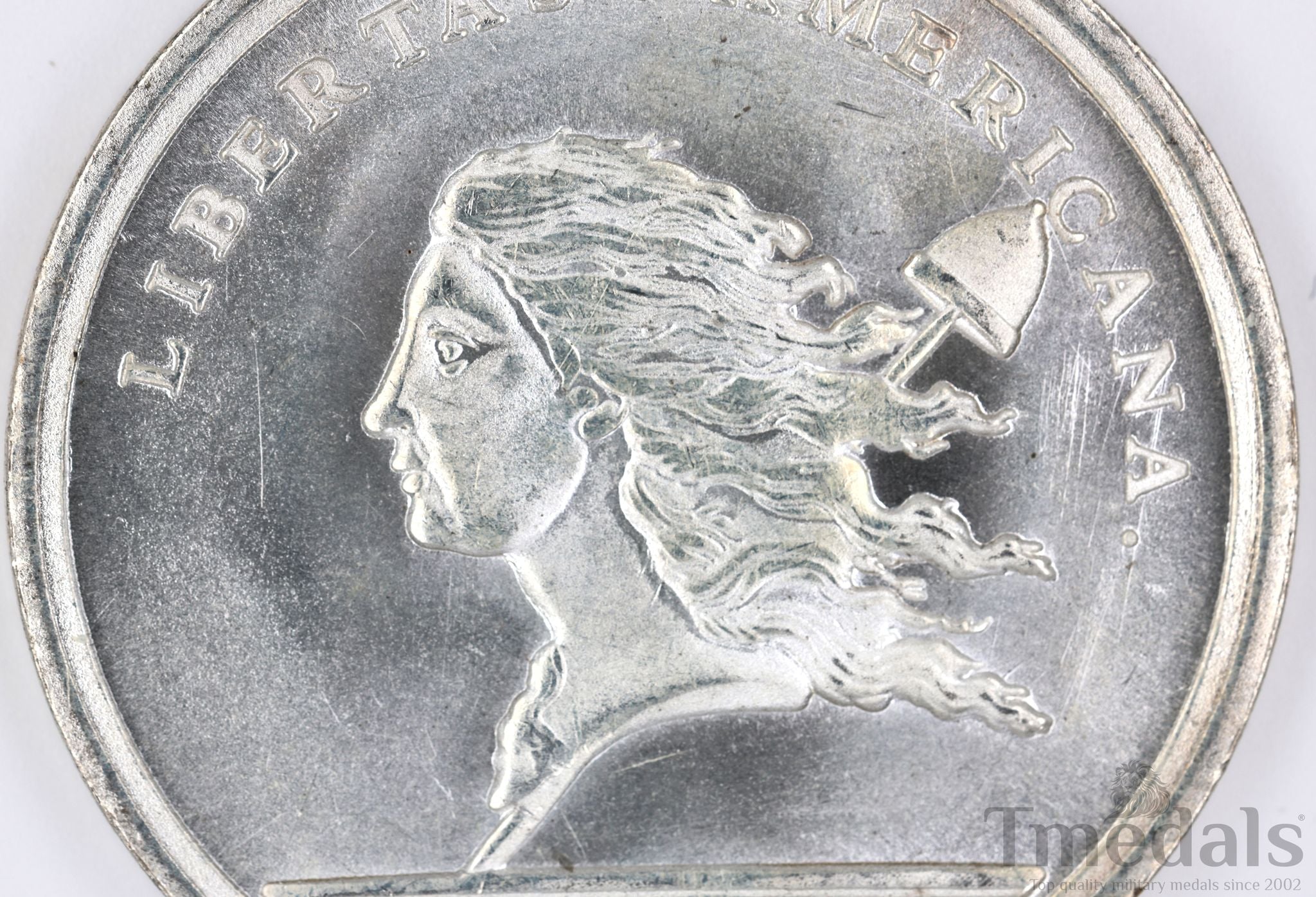 Libertas Americana Medal 1776 – 1781 Nickel Silver – Revolutionary Era detail view 7