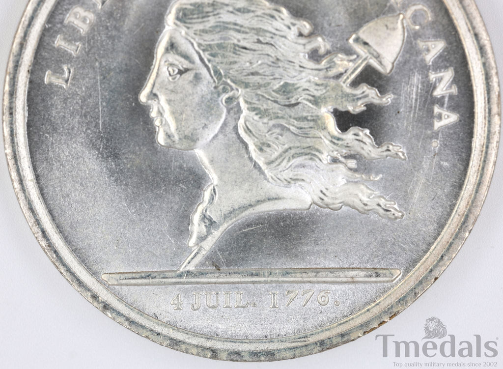 Libertas Americana Medal 1776 – 1781 Nickel Silver – Revolutionary Era detail view 3