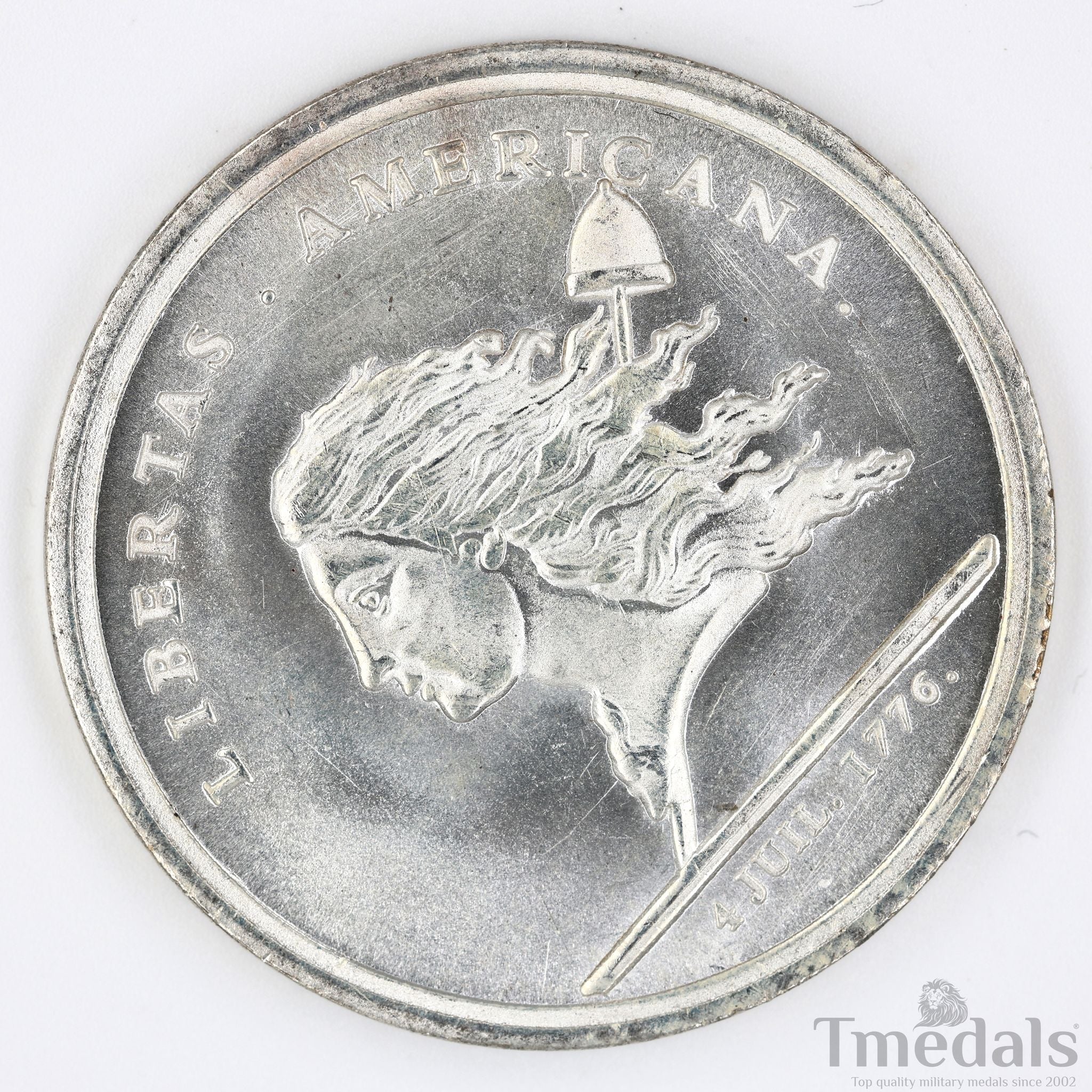 Libertas Americana Medal 1776 – 1781 Nickel Silver – Revolutionary Era U.S. detail view 4