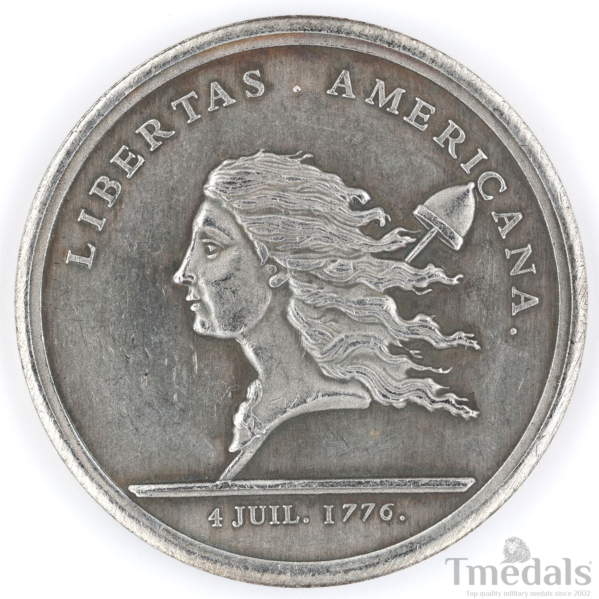 Libertas Americana Medal 1776 – 1781 Nickel Silver Revolutionary Era replica