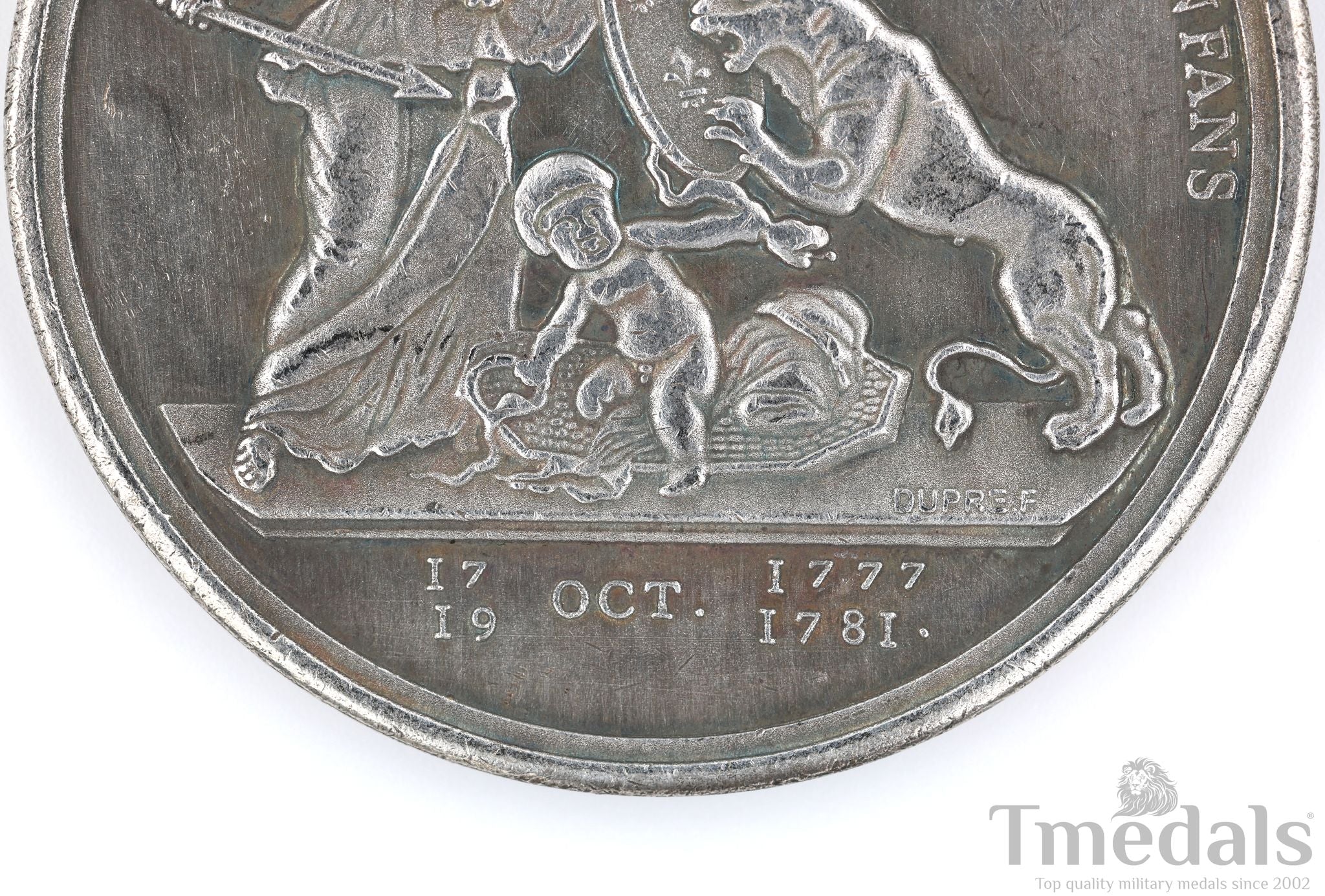 Libertas Americana Medal 1776 – 1781 Nickel Silver Revolutionary Era detail view 10