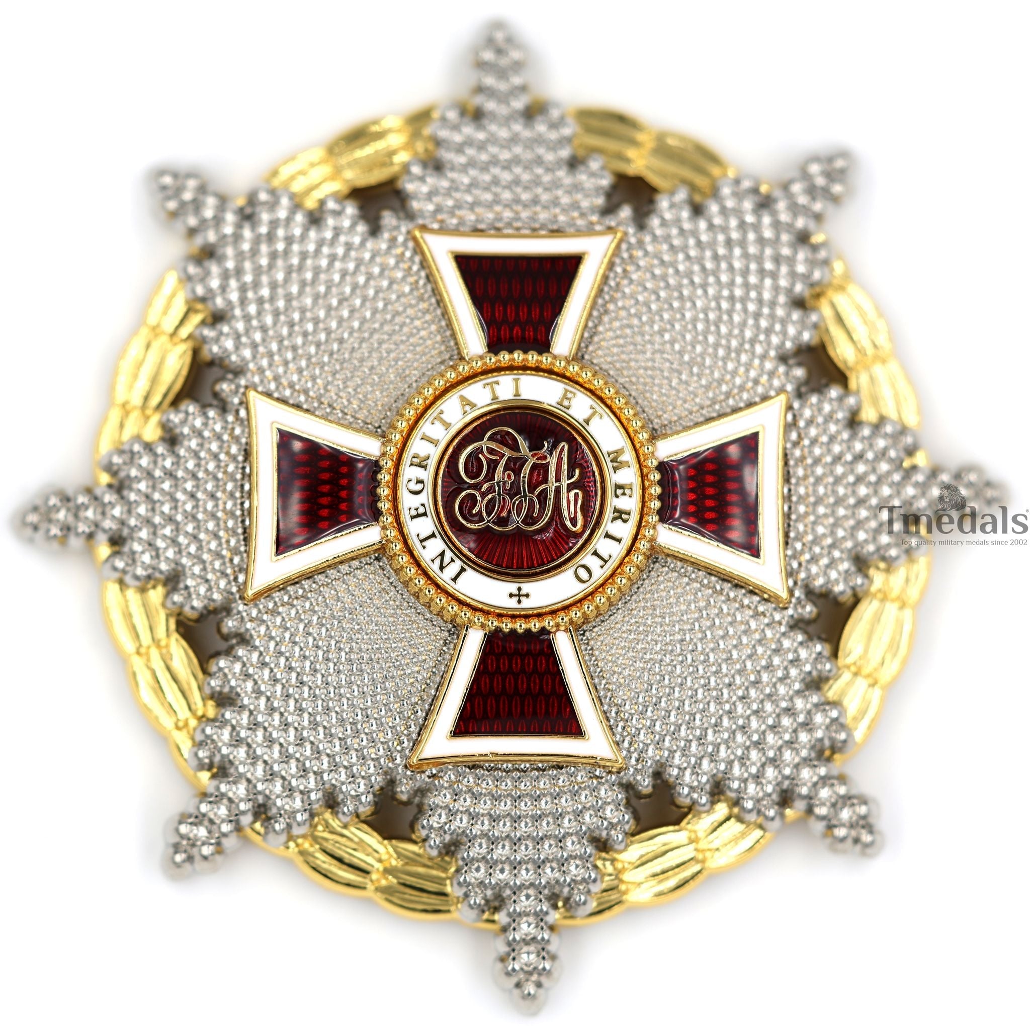 Austrian Imperial Order of Leopold Breast Star with war decoration detail view 2