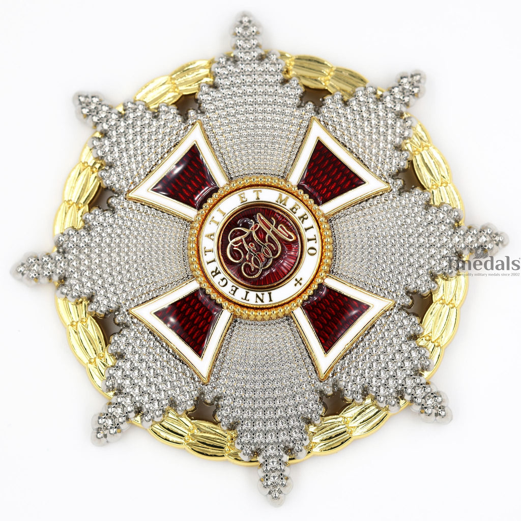 Austrian Imperial Order of Leopold Breast Star with war decoration detail view 3