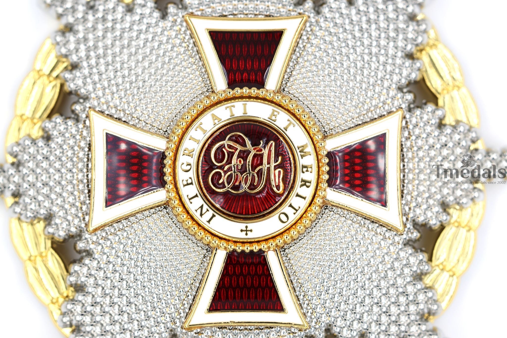 Austrian Imperial Order of Leopold Breast Star with war decoration detail view 6