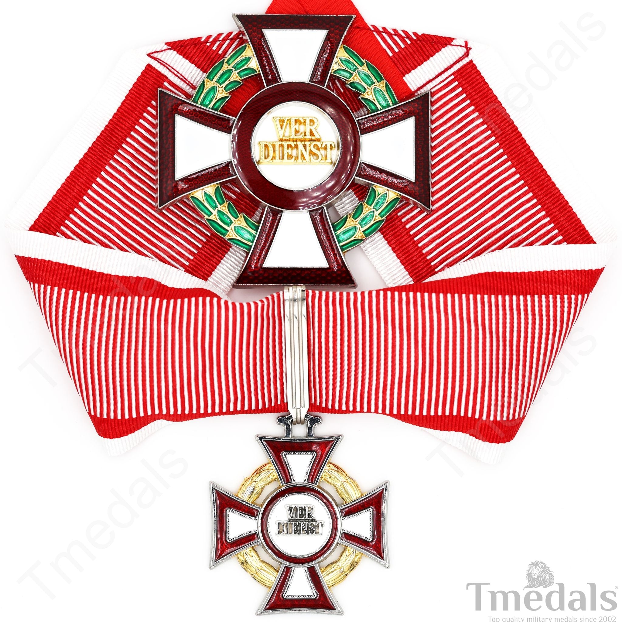 Austro-Hungarian Military Merit Cross Set – 1st Class Breast Star 2nd Class Neck detail view 5