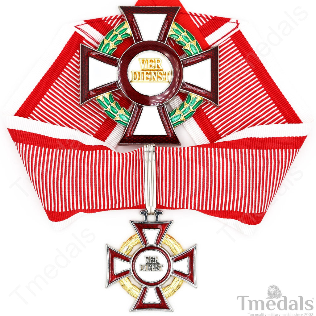 Austro-Hungarian Military Merit Cross Set – 1st Class Breast Star 2nd Class Neck detail view 6