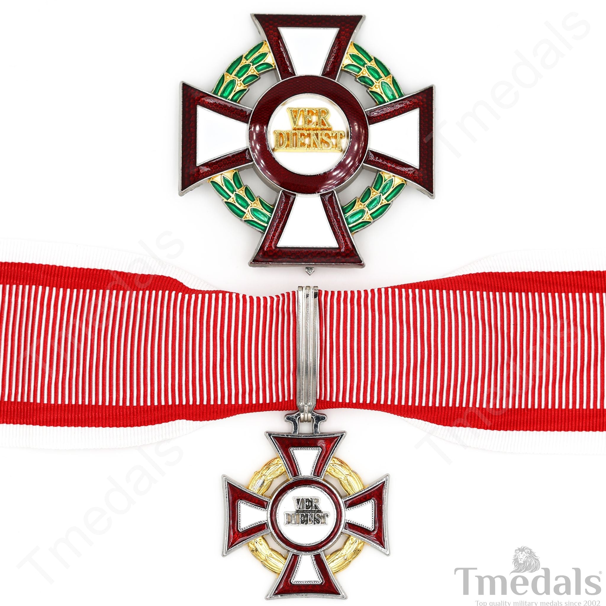 Austro-Hungarian Military Merit Cross Set – 1st Class Breast Star 2nd Class Neck detail view 9