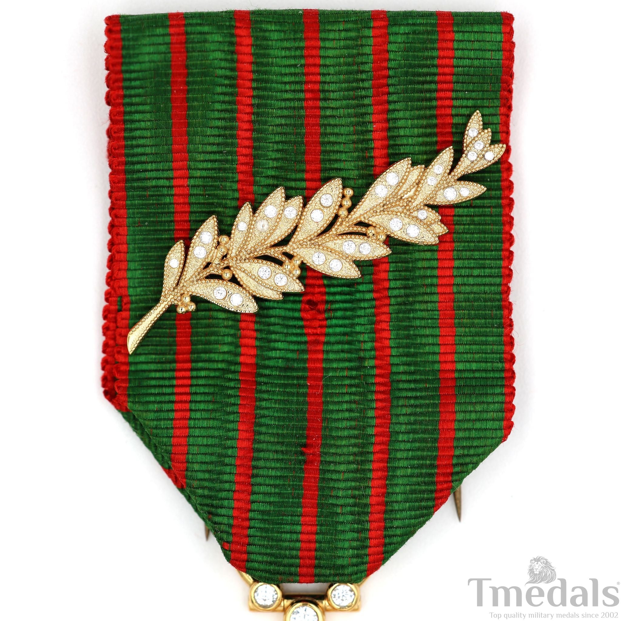 France Croix de Guerre 1914 – 1918 with Diamonds – Marshal Foch – 925 Silver detail view 4