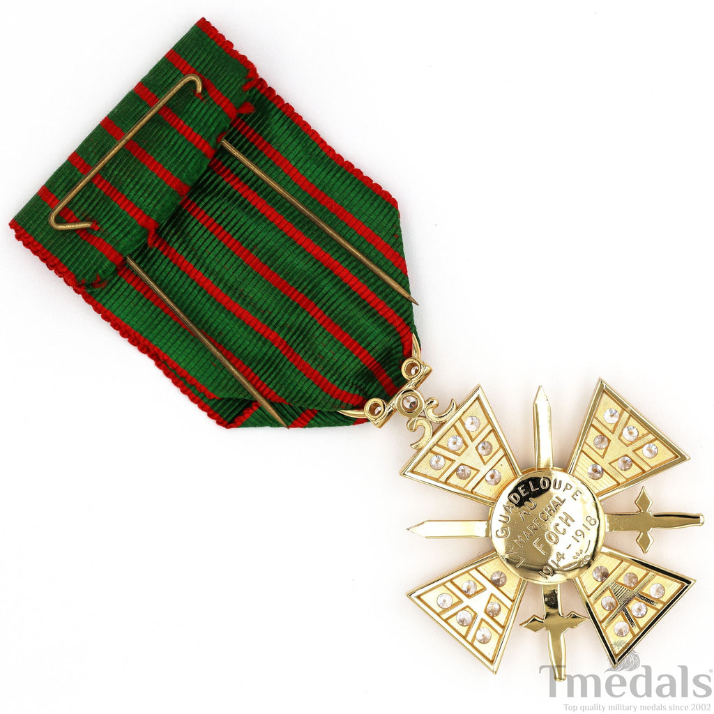 France Croix de Guerre 1914 – 1918 with Diamonds – Marshal Foch – 925 Silver detail view 9