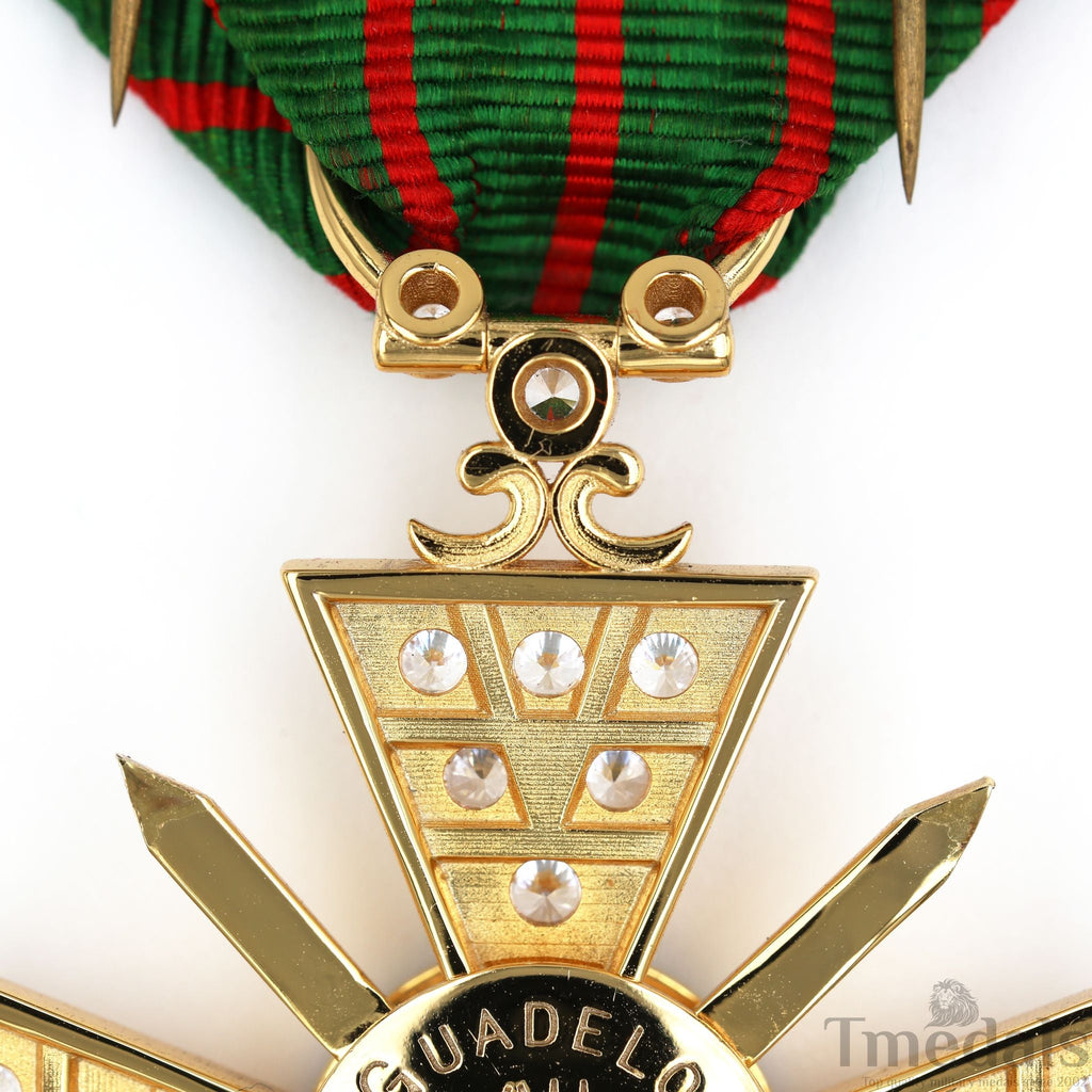 France Croix de Guerre 1914 – 1918 with Diamonds – Marshal Foch – 925 Silver detail view 21