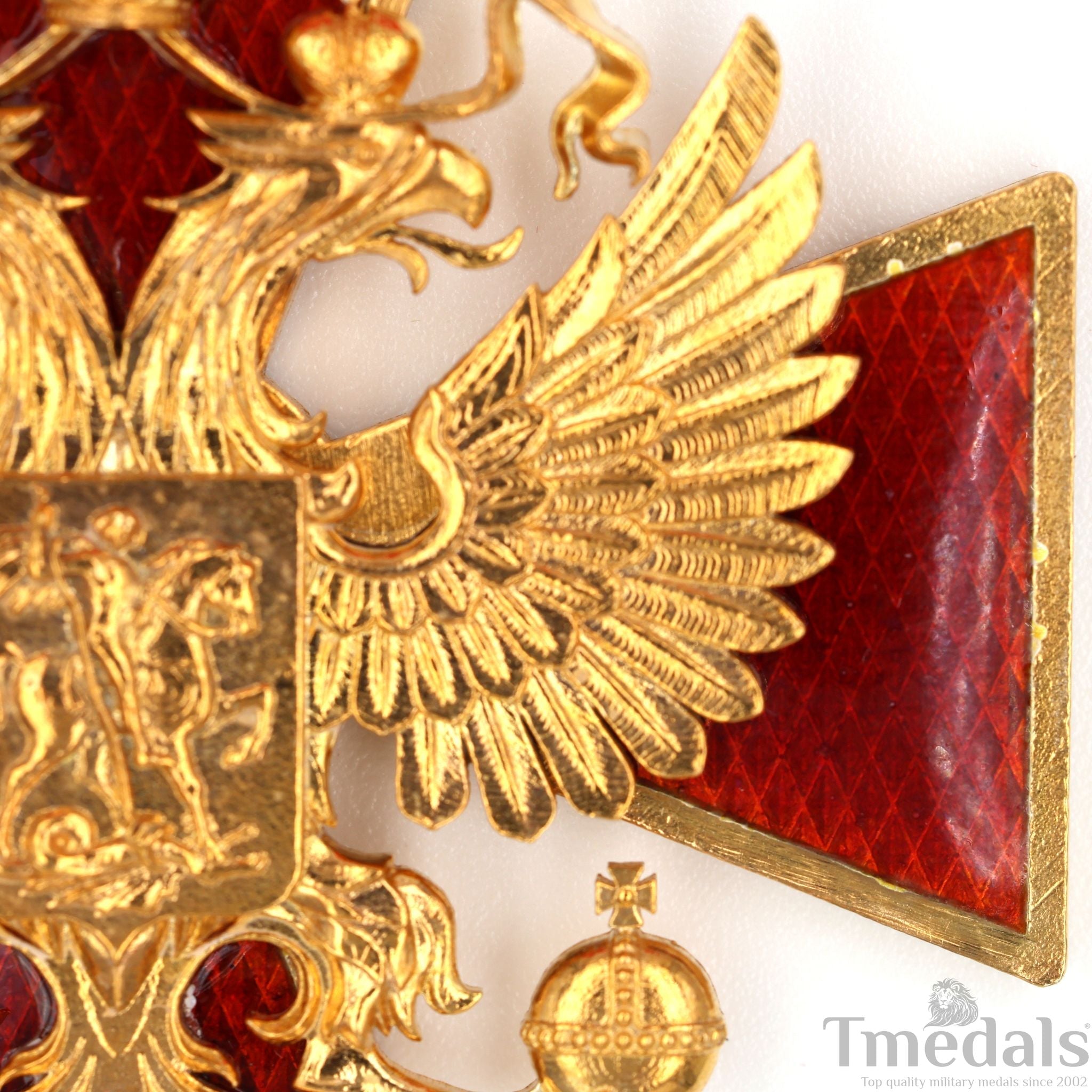 Russian Federation Order of Merit Medal – Double-Headed Eagle 925 Silver detail view 6