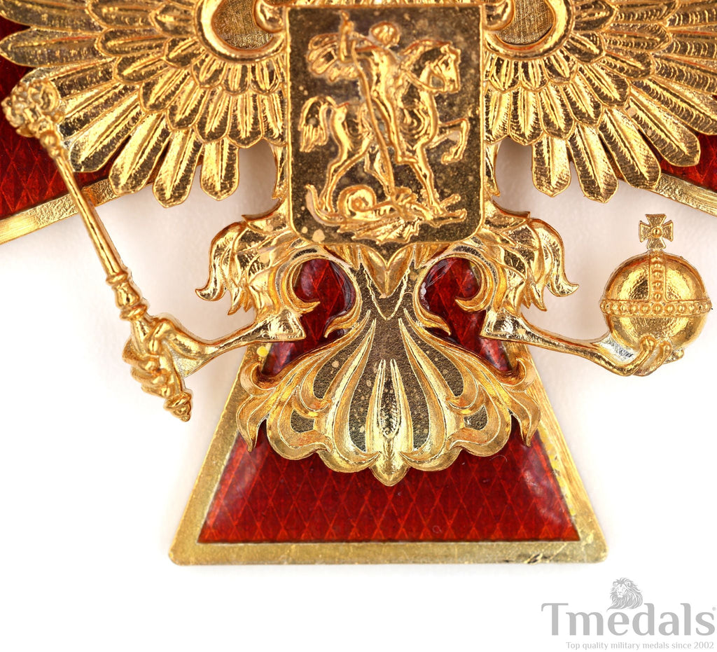 Russian Federation Order of Merit Medal – Double-Headed Eagle 925 Silver detail view 7