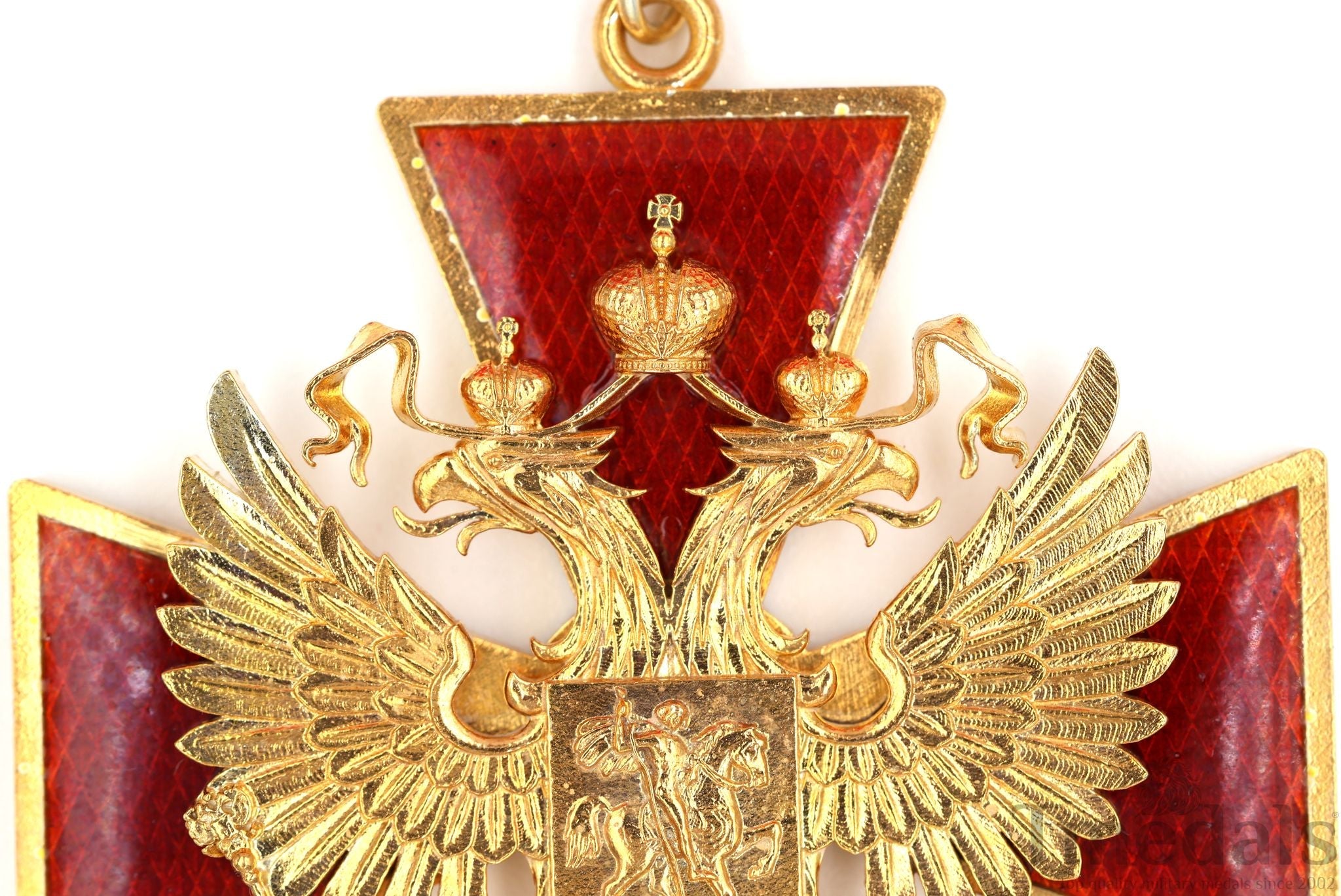 Russian Federation Order of Merit Medal – Double-Headed Eagle 925 Silver detail view 17