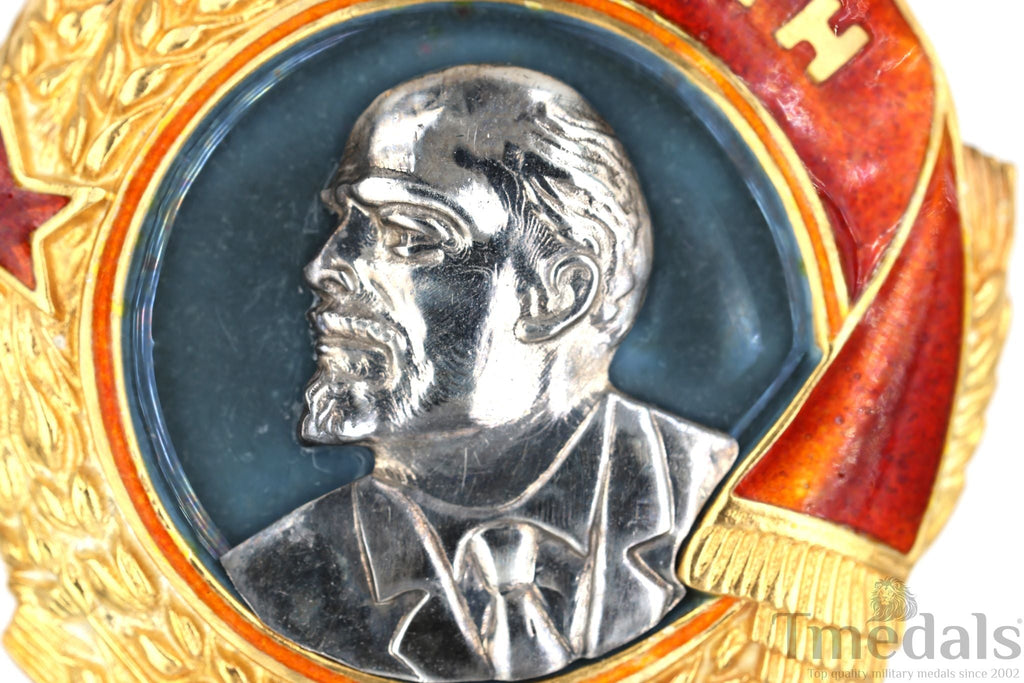 Order of Lenin Type 3 Medal – 925 Sterling Silver Gilt Gold Platinum Enamel detail view 6