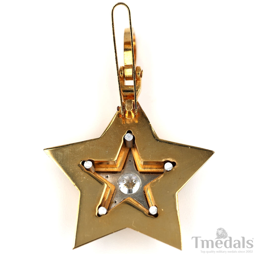 Soviet CCCP Small Marshal's Star – Gold-Plated with Cubic Zirconia detail view 2
