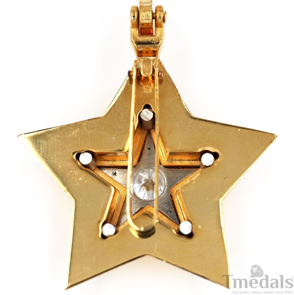 Soviet CCCP Small Marshal's Star – Gold-Plated with Cubic Zirconia detail view 8