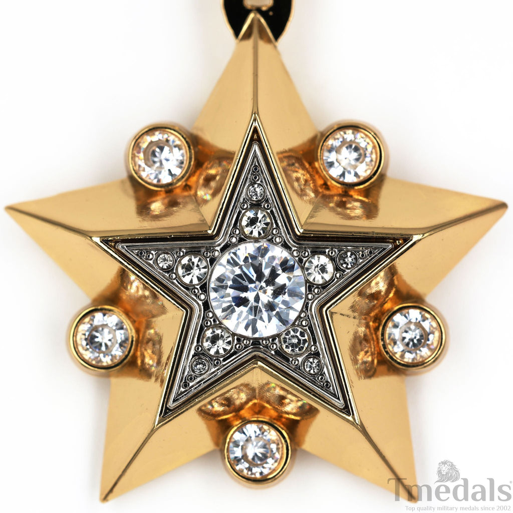 Soviet CCCP Large Marshal's Star – Gold-Plated with Cubic Zirconia detail view 7