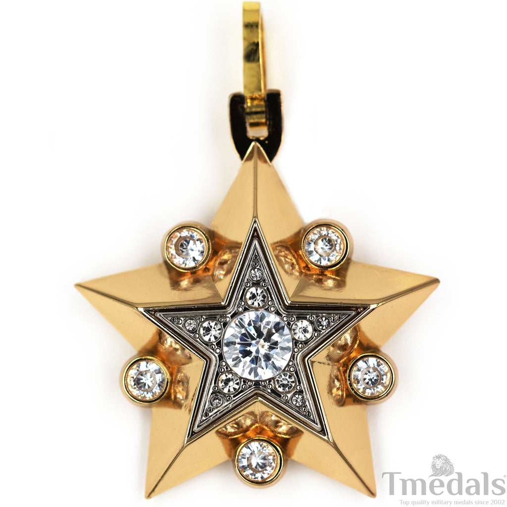Soviet CCCP Large Marshal's Star – Gold-Plated with Cubic Zirconia detail view 9