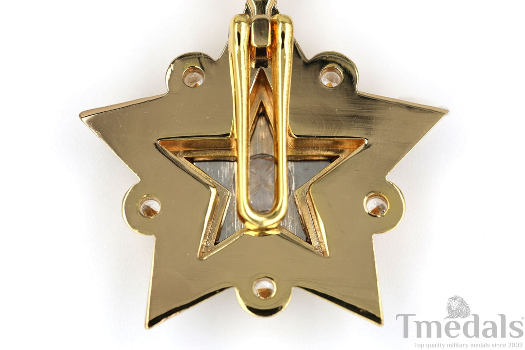 Soviet CCCP Large Marshal's Star – Gold-Plated with Cubic Zirconia detail view 11