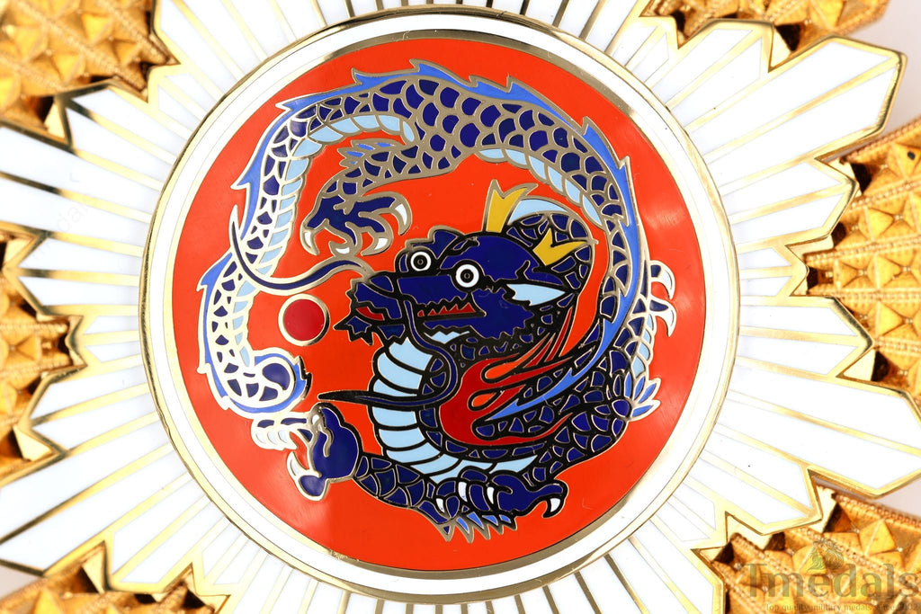 Republic of China Qing Dynasty Order of the blue dragon 青龍勛章 Brest Star detail view 8