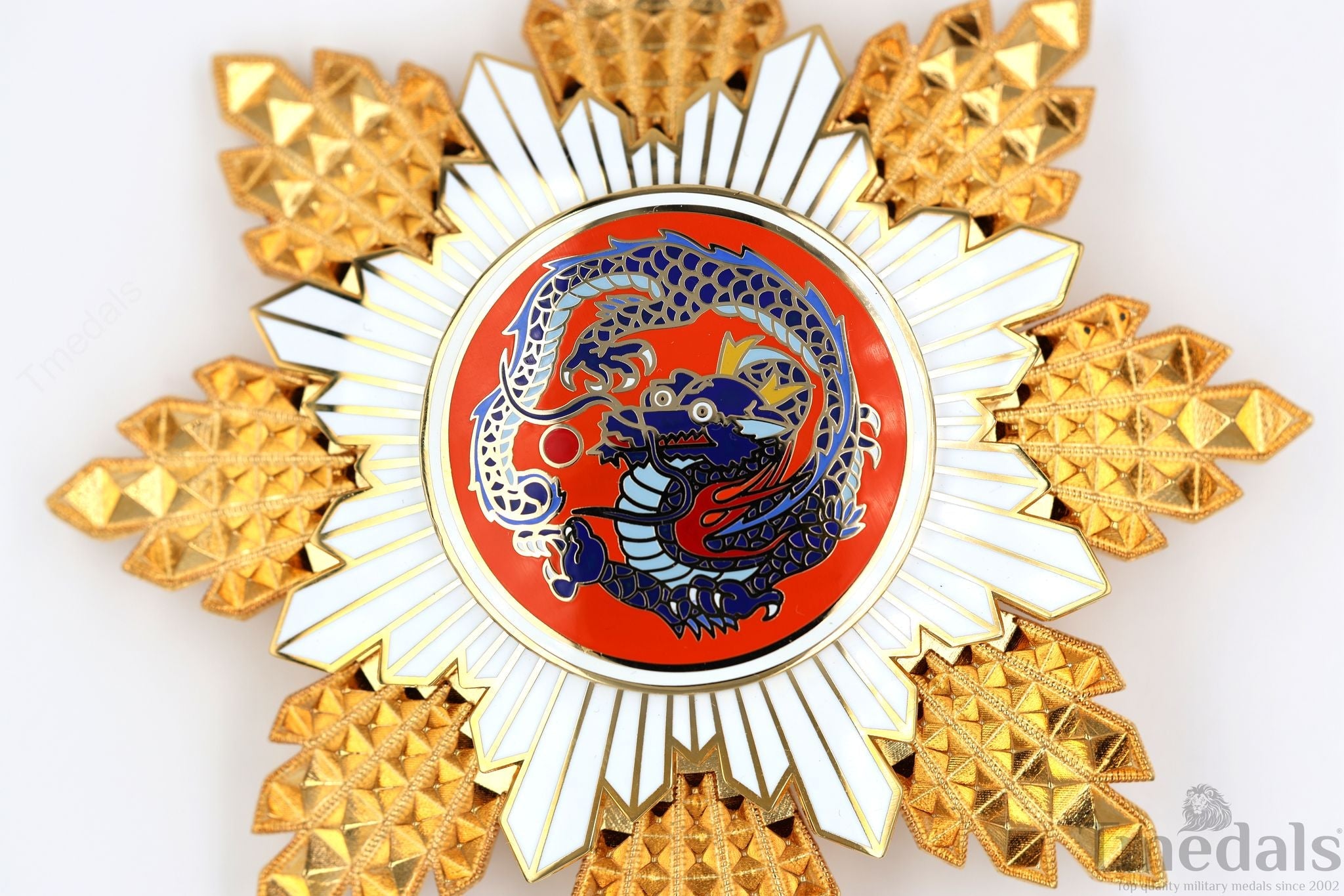 Republic of China Qing Dynasty Order of the blue dragon 青龍勛章 Brest Star detail view 7