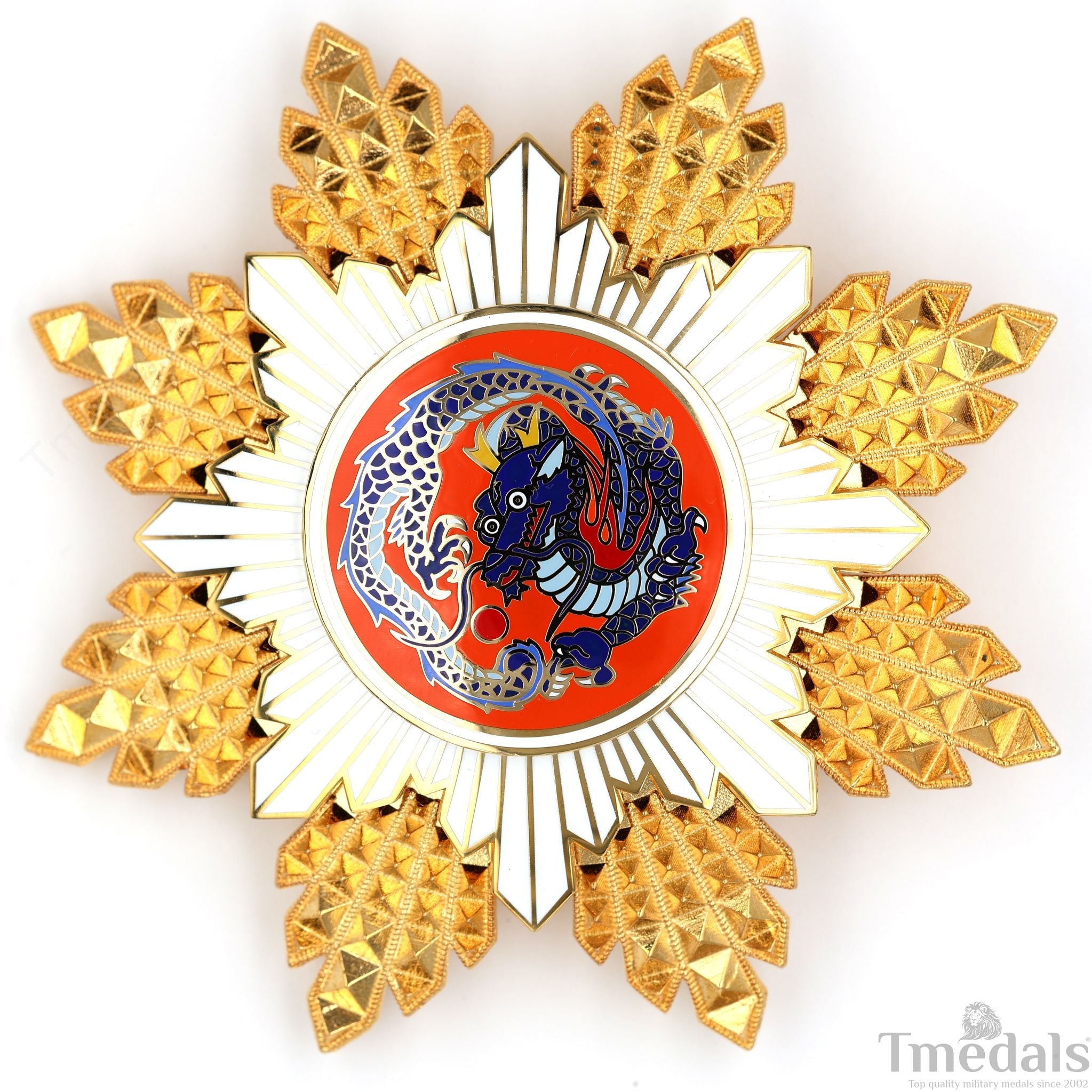 Republic of China Qing Dynasty Order of the blue dragon 青龍勛章 Brest Star detail view 4