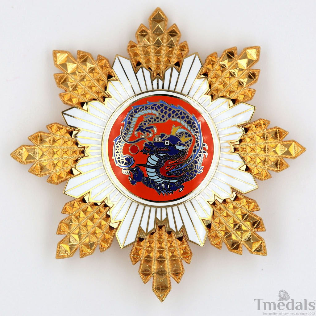 Republic of China Qing Dynasty Order of the blue dragon 青龍勛章 Brest Star detail view 13
