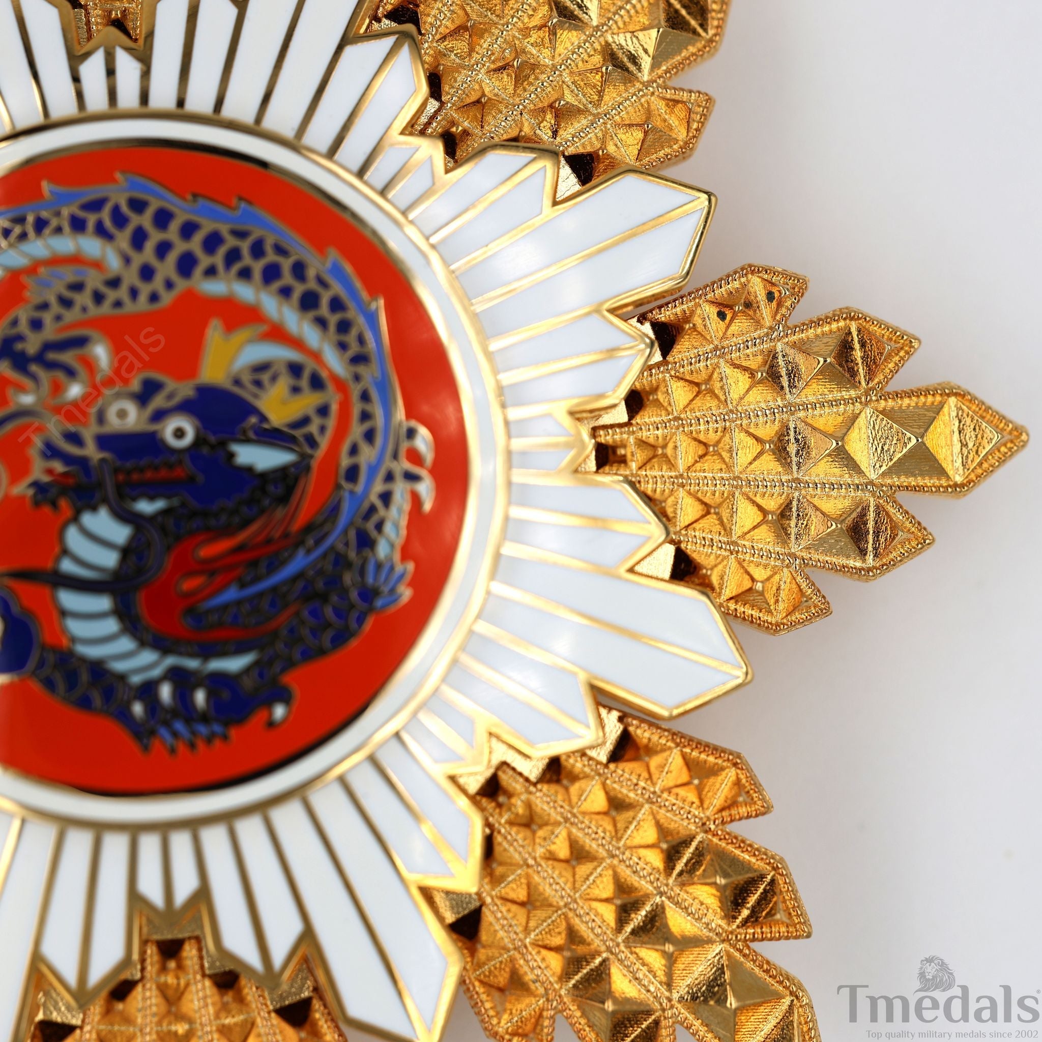 Republic of China Qing Dynasty Order of the blue dragon 青龍勛章 Brest Star detail view 14