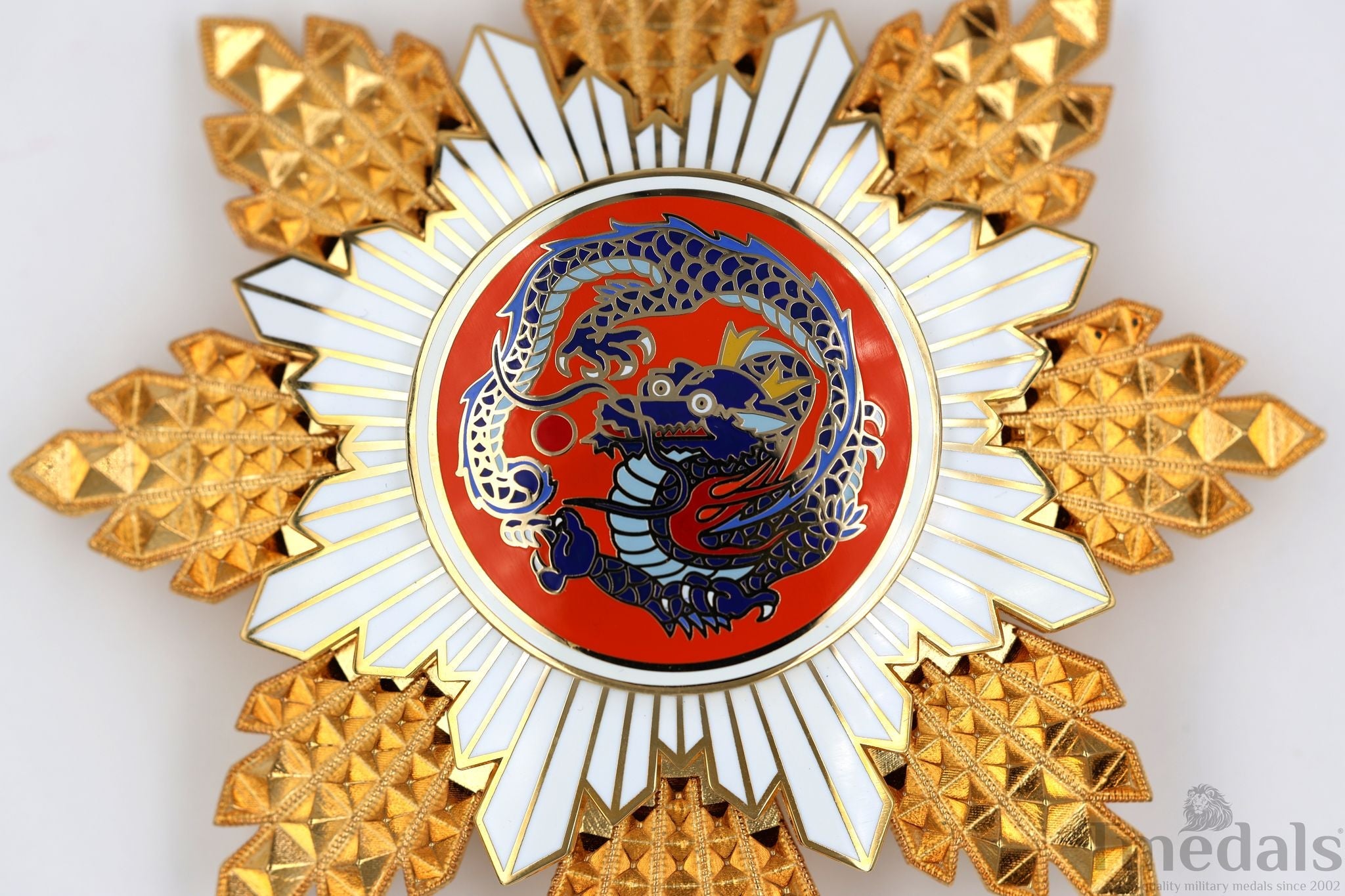Republic of China Qing Dynasty Order of the blue dragon 青龍勛章 Brest Star detail view 15