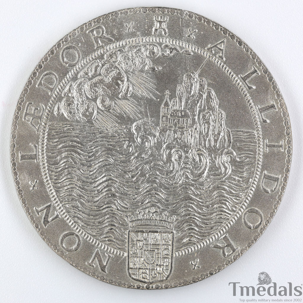 UK Elizabeth I Defeat of the Spanish Armada Medal 1588-Pure 925 Sterling Silver detail view 4