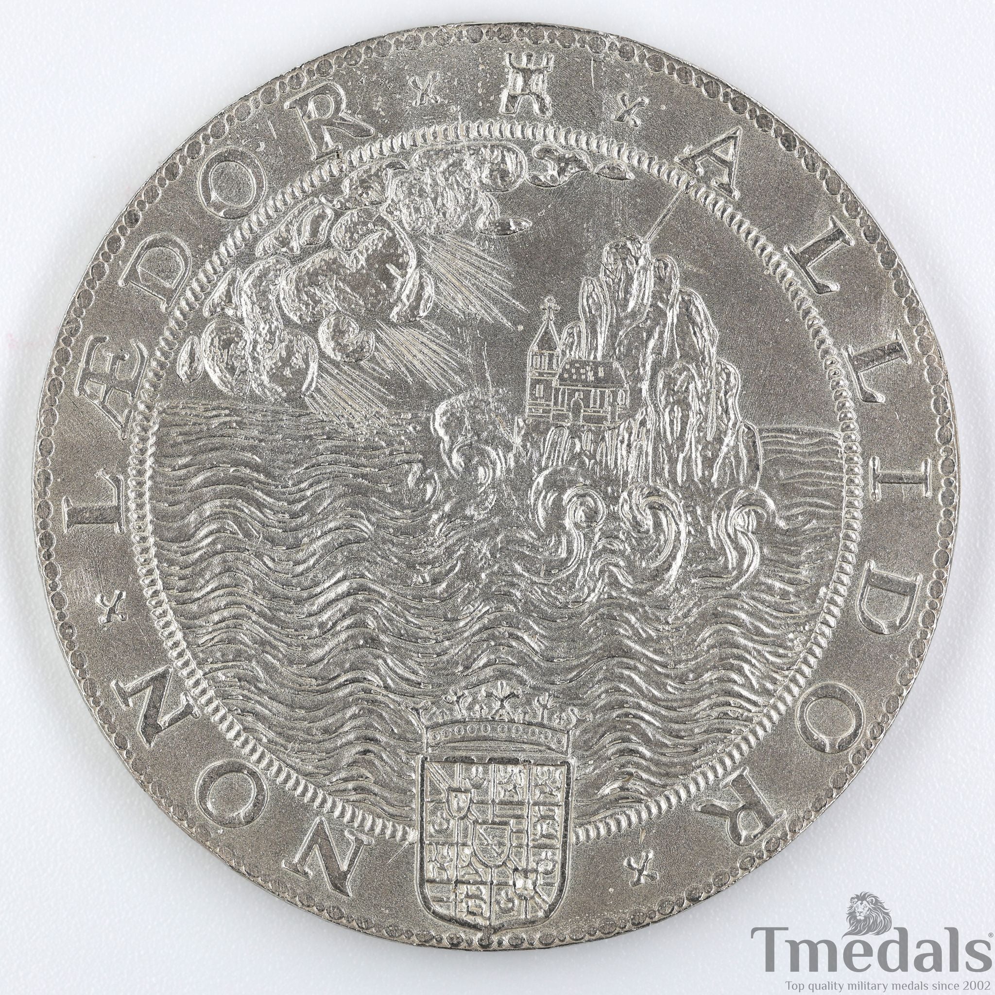 UK Elizabeth I Defeat of the Spanish Armada Medal 1588-Pure 925 Sterling Silver detail view 4