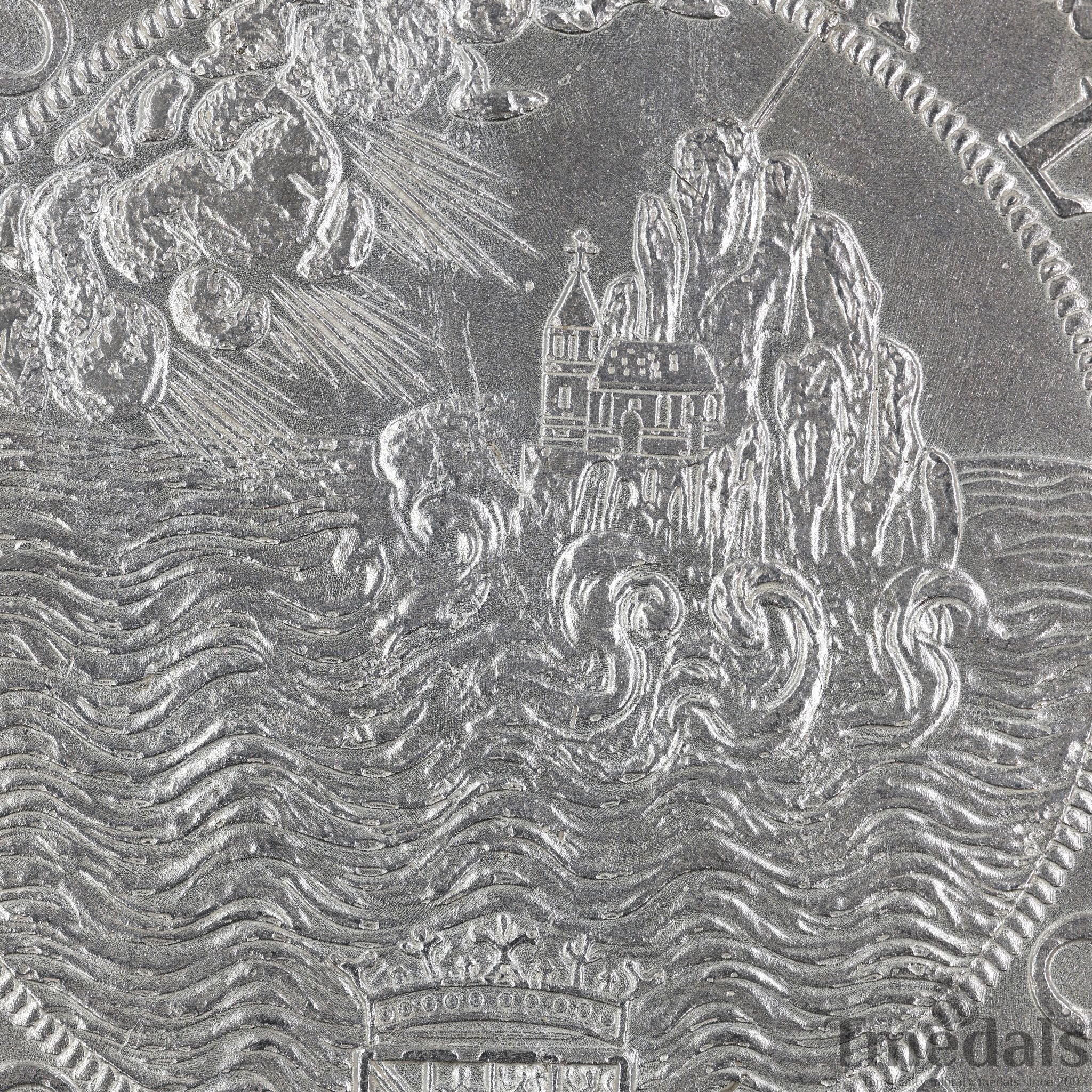 UK Elizabeth I Defeat of the Spanish Armada Medal 1588-Pure 925 Sterling Silver detail view 5