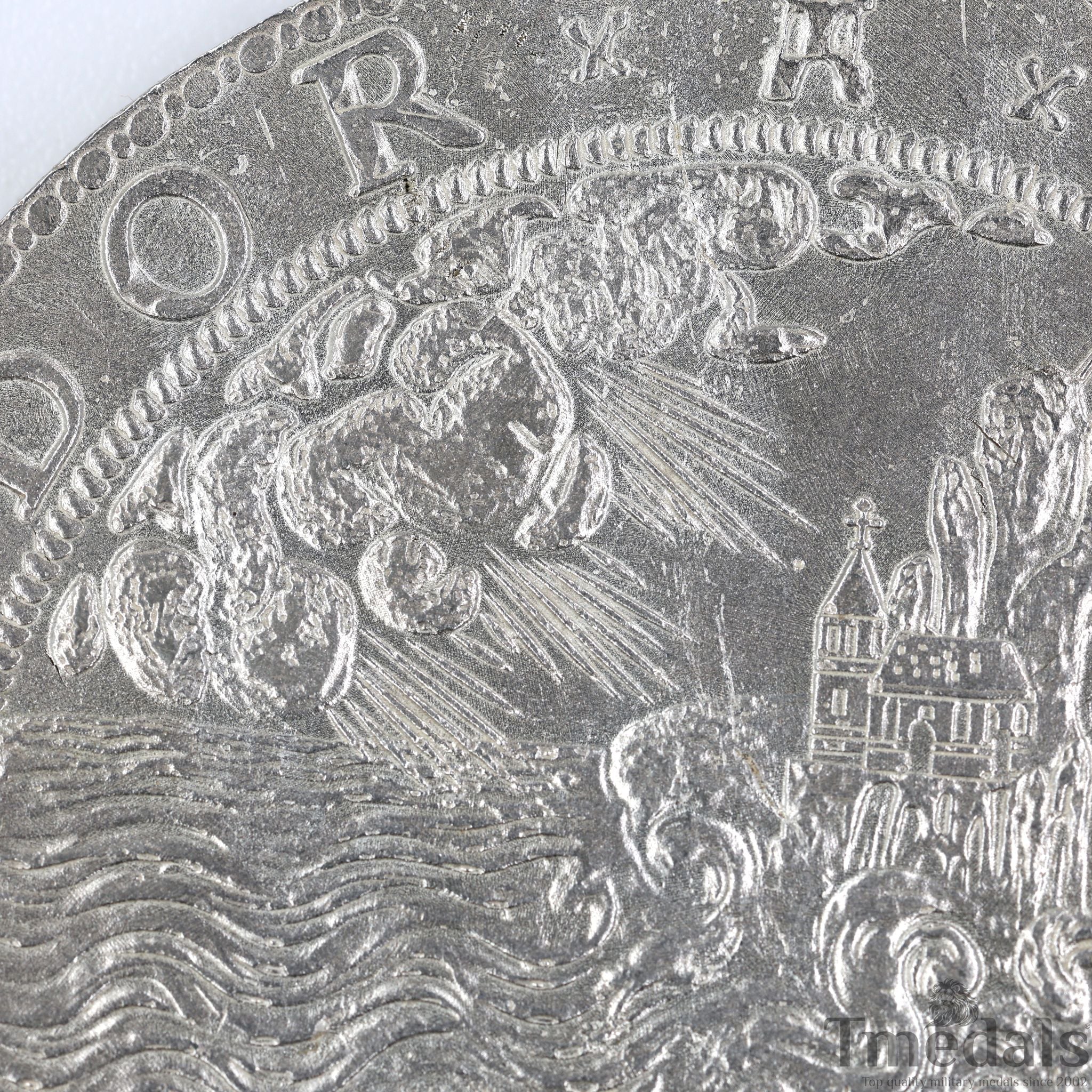 UK Elizabeth I Defeat of the Spanish Armada Medal 1588-Pure 925 Sterling Silver detail view 7