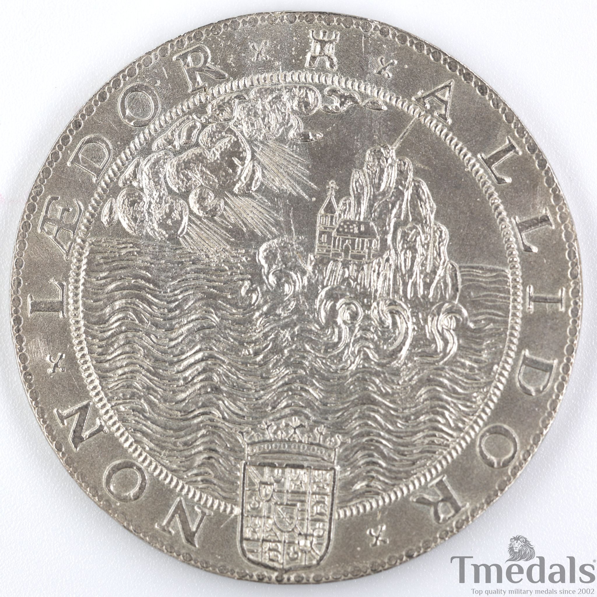 UK Elizabeth I Defeat of the Spanish Armada Medal 1588-Pure 925 Sterling Silver detail view 3
