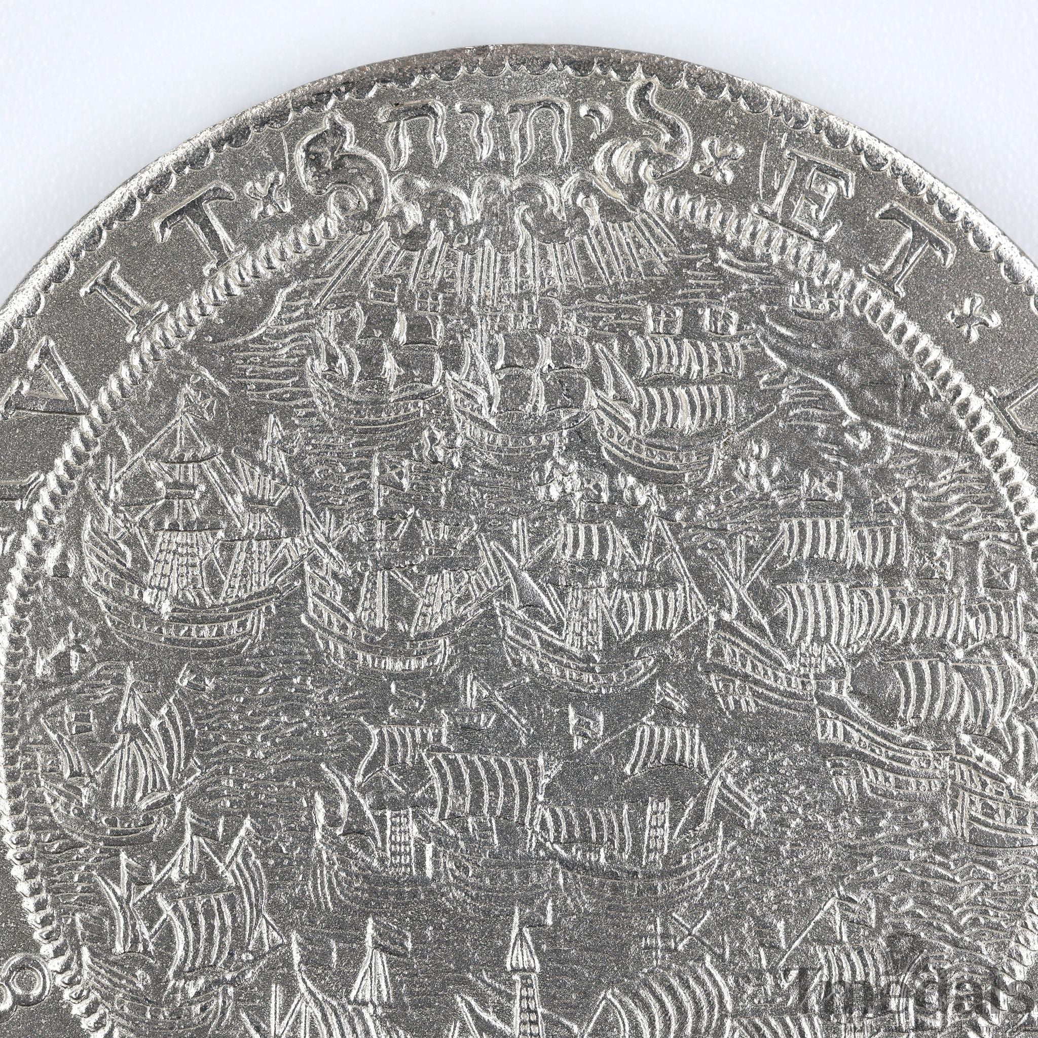 UK Elizabeth I Defeat of the Spanish Armada Medal 1588-Pure 925 Sterling Silver detail view 13