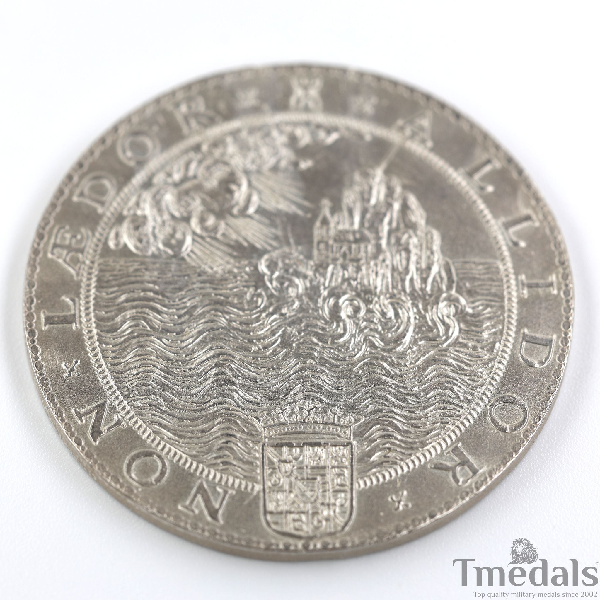 UK Elizabeth I Defeat of the Spanish Armada Medal 1588-Pure 925 Sterling Silver detail view 16