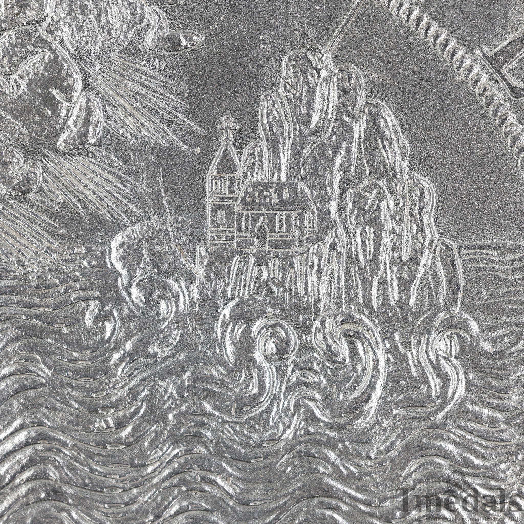 UK Elizabeth I Defeat of the Spanish Armada Medal 1588-Pure 925 Sterling Silver detail view 18