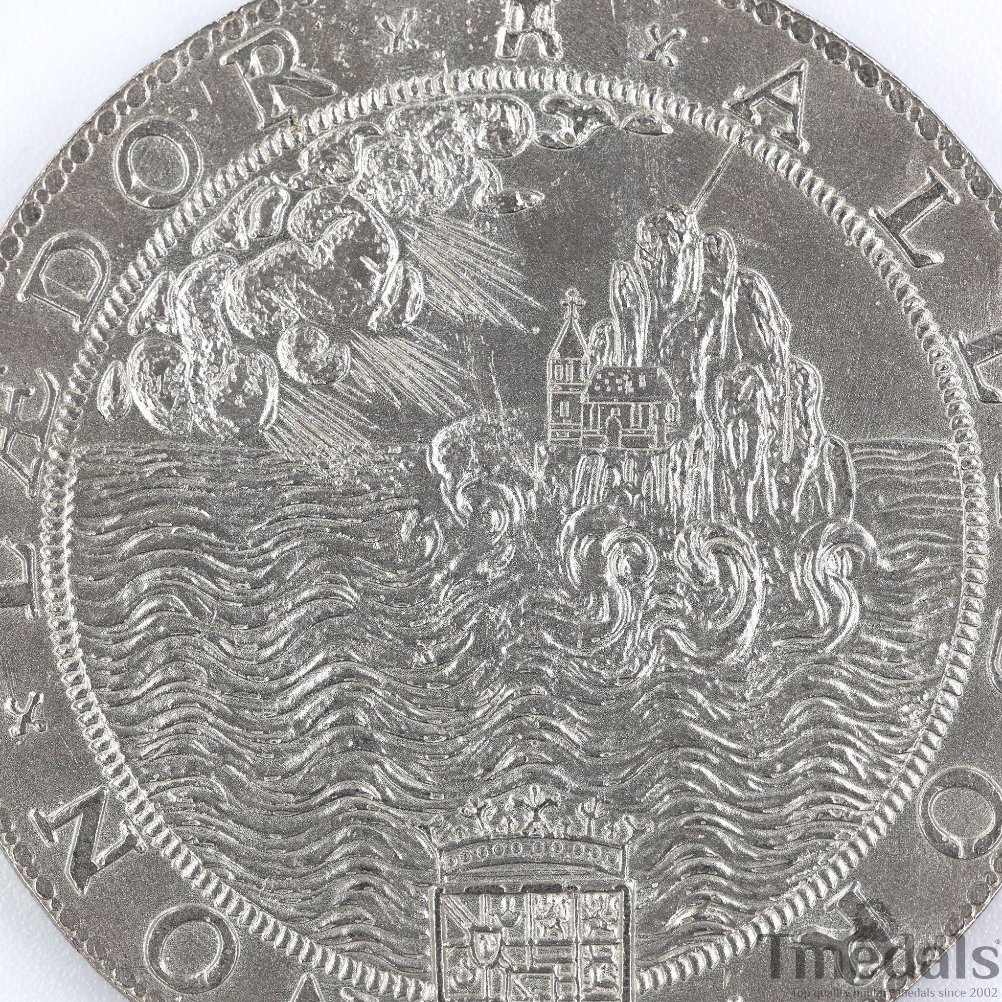 UK Elizabeth I Defeat of the Spanish Armada Medal 1588-Pure 925 Sterling Silver detail view 21