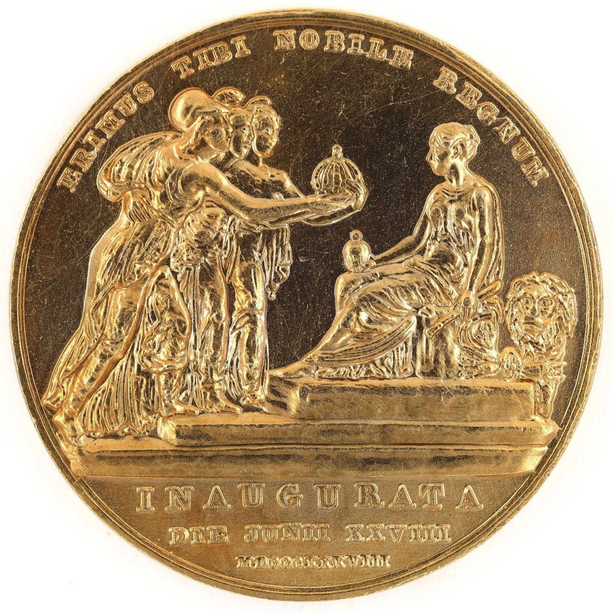 Queen Victoria Coronation 1838 Medal – British Royal Mint Design detail view 2