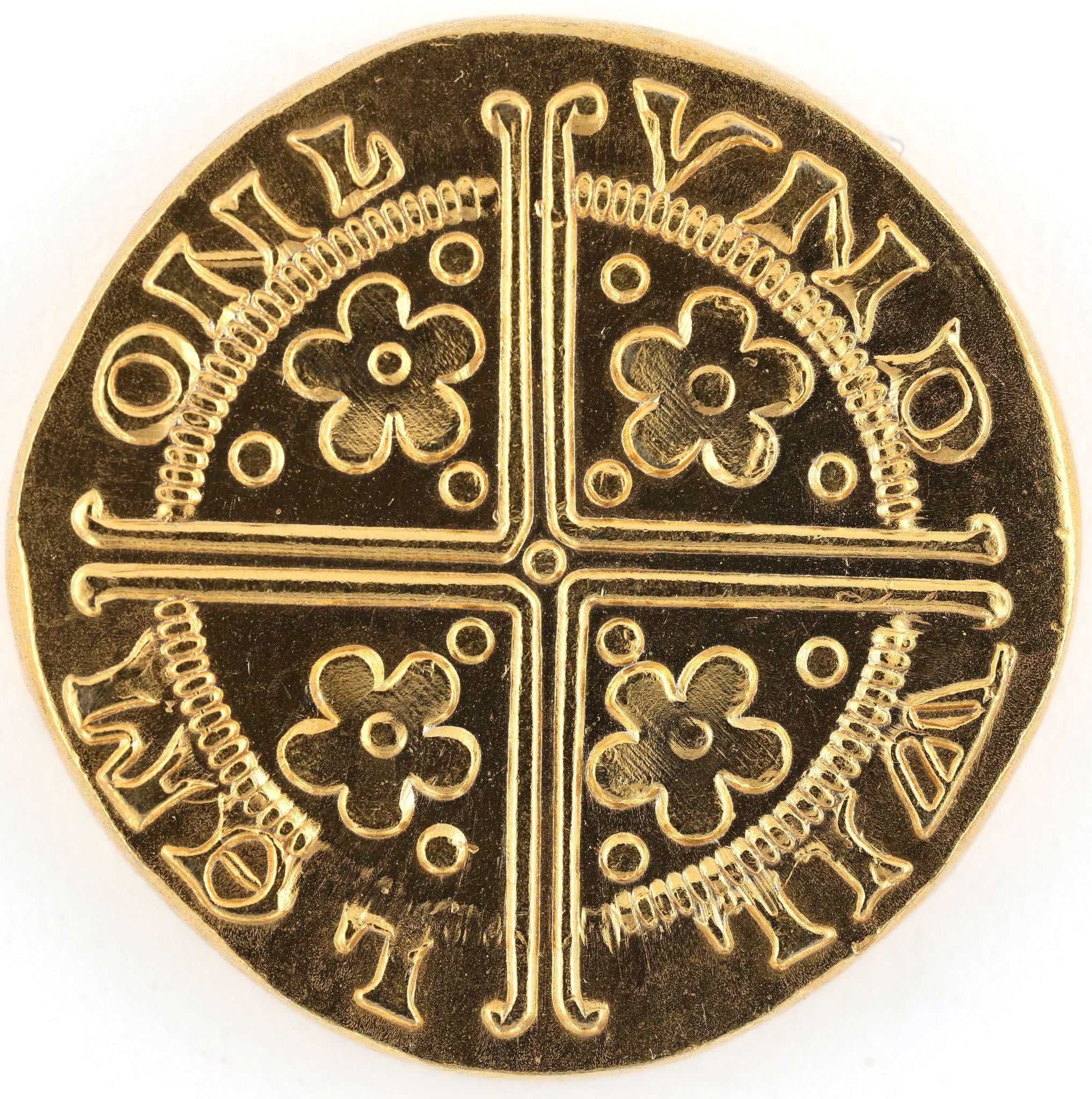 UK England 1 Gold Penny Henry Iii 1257 – 1272 Medieval Token Medal detail view 2