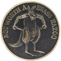 WWI Australian Brass Razoo Medal Not Worth a Brass Razoo Exonumia Token reproduction
