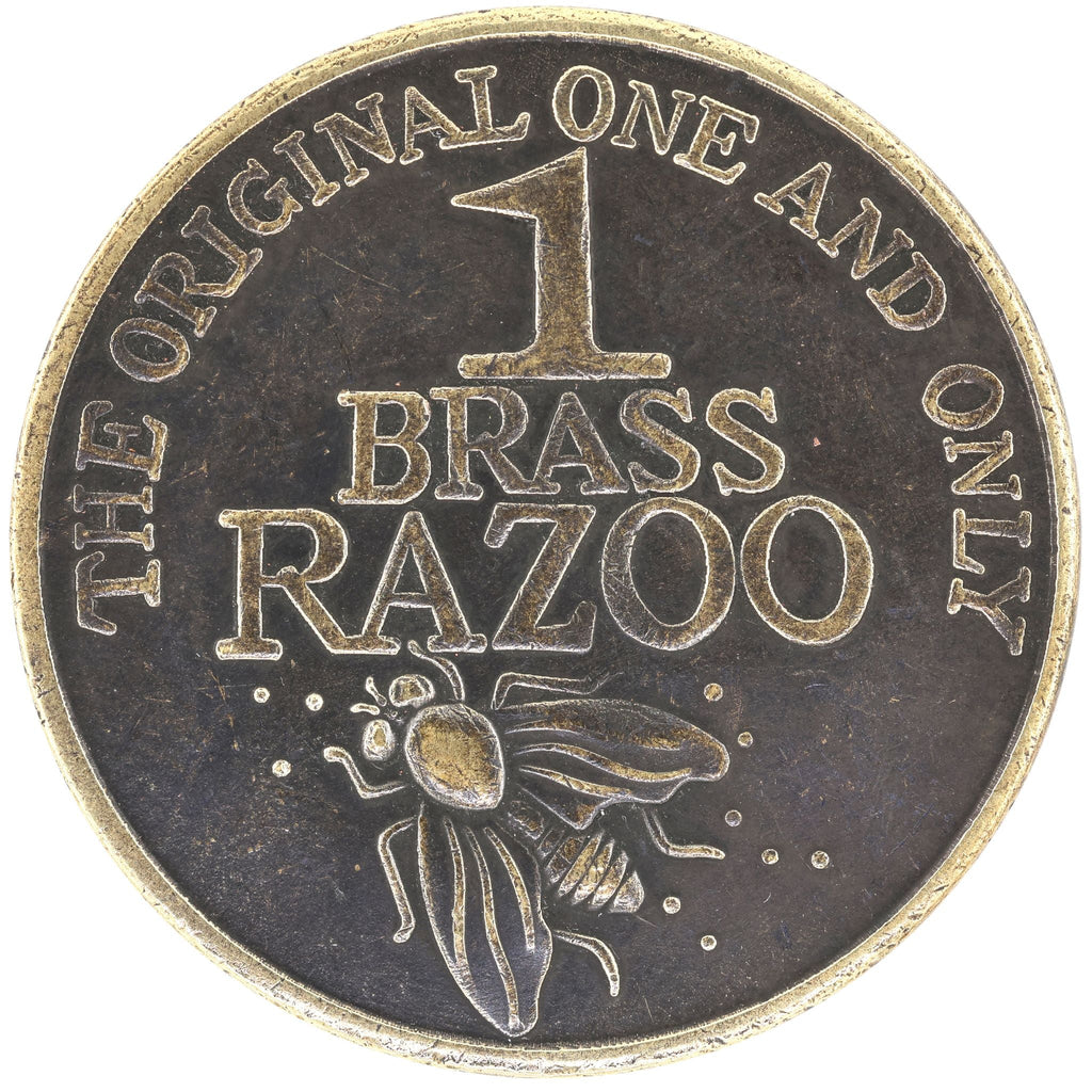 WWI Australian Brass Razoo Medal Not Worth a Brass Razoo Exonumia Token detail view 2