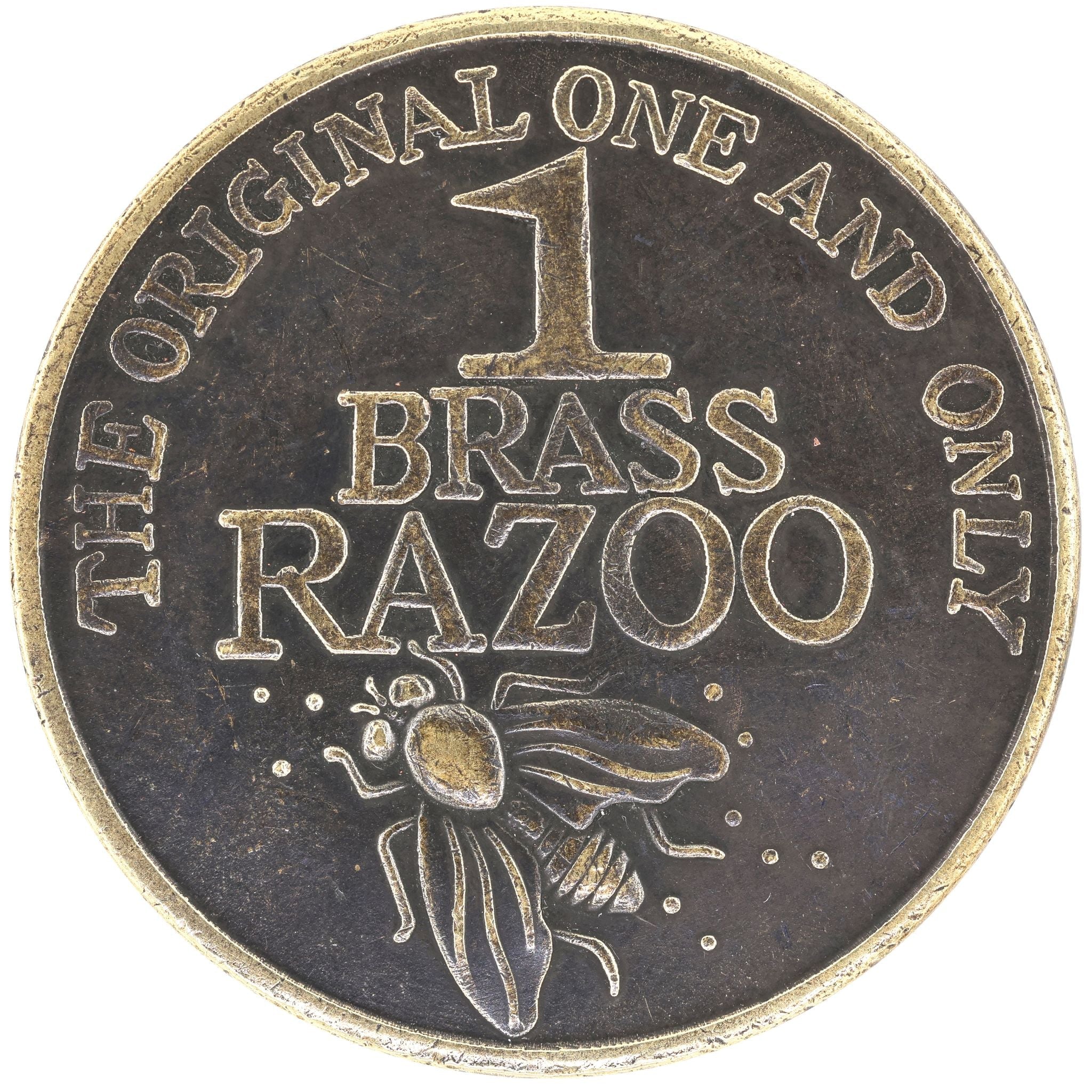 WWI Australian Brass Razoo Medal Not Worth a Brass Razoo Exonumia Token detail view 2
