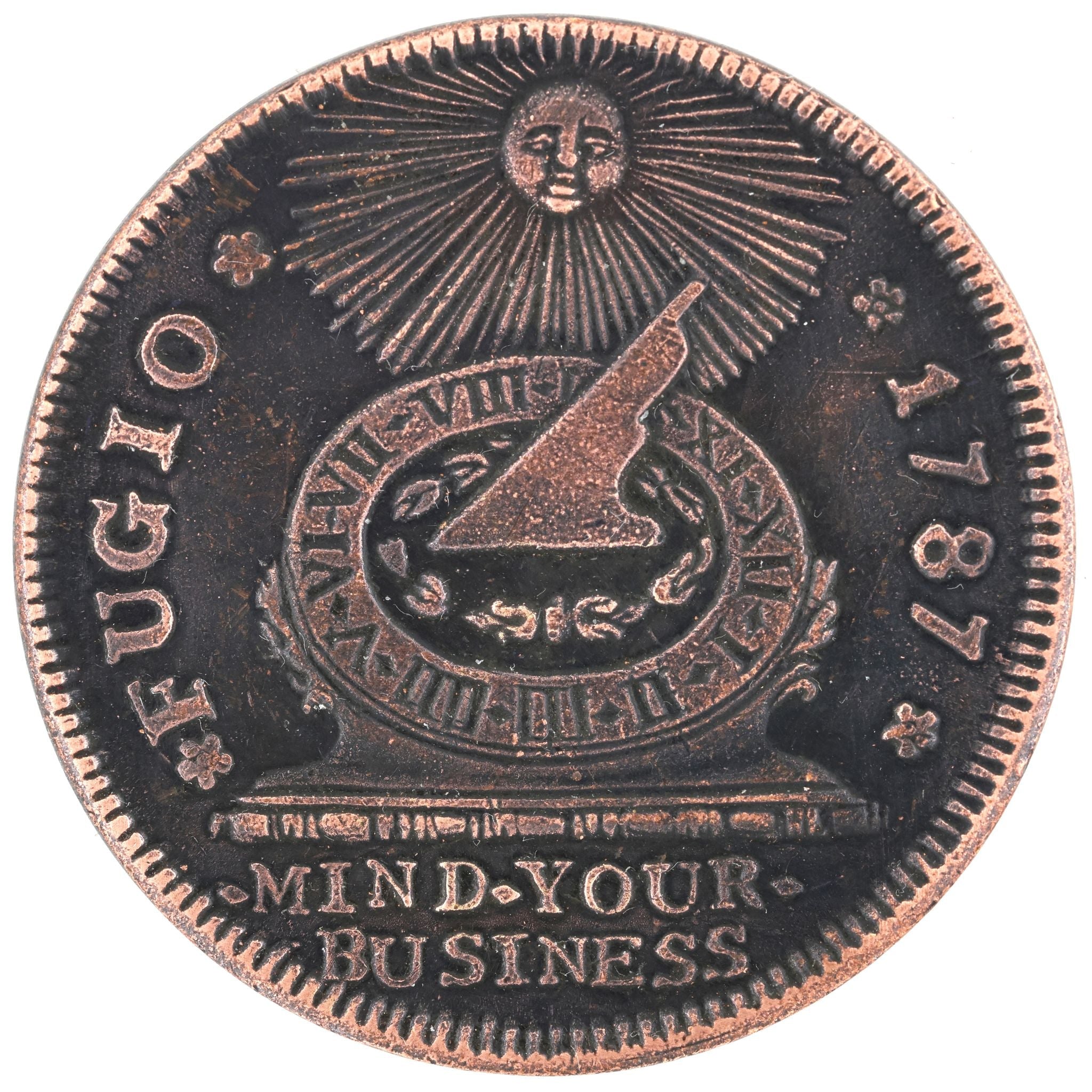 U.S. 1787 Fugio Cent Medal Token – “Mind Your Business” Early U.S. History, C1 replica