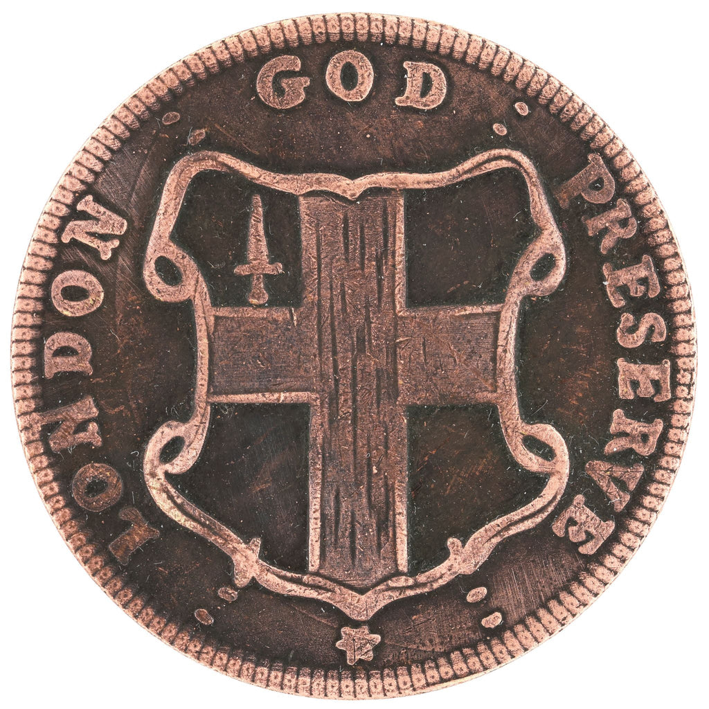 London Elephant Token Medal “God Preserve London” U.S. detail view 2
