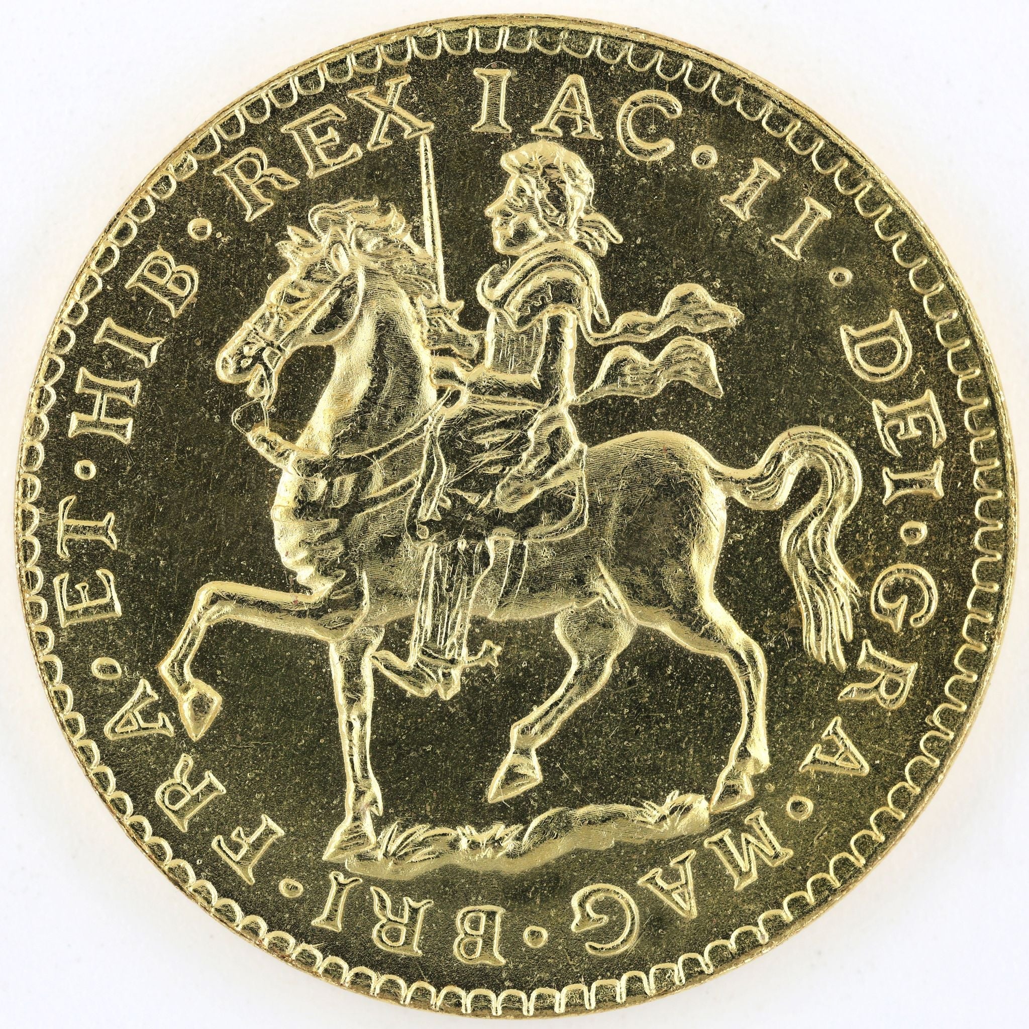 1689 James II Gun Money Brass Medal – Irish Jacobite Historical Token replica