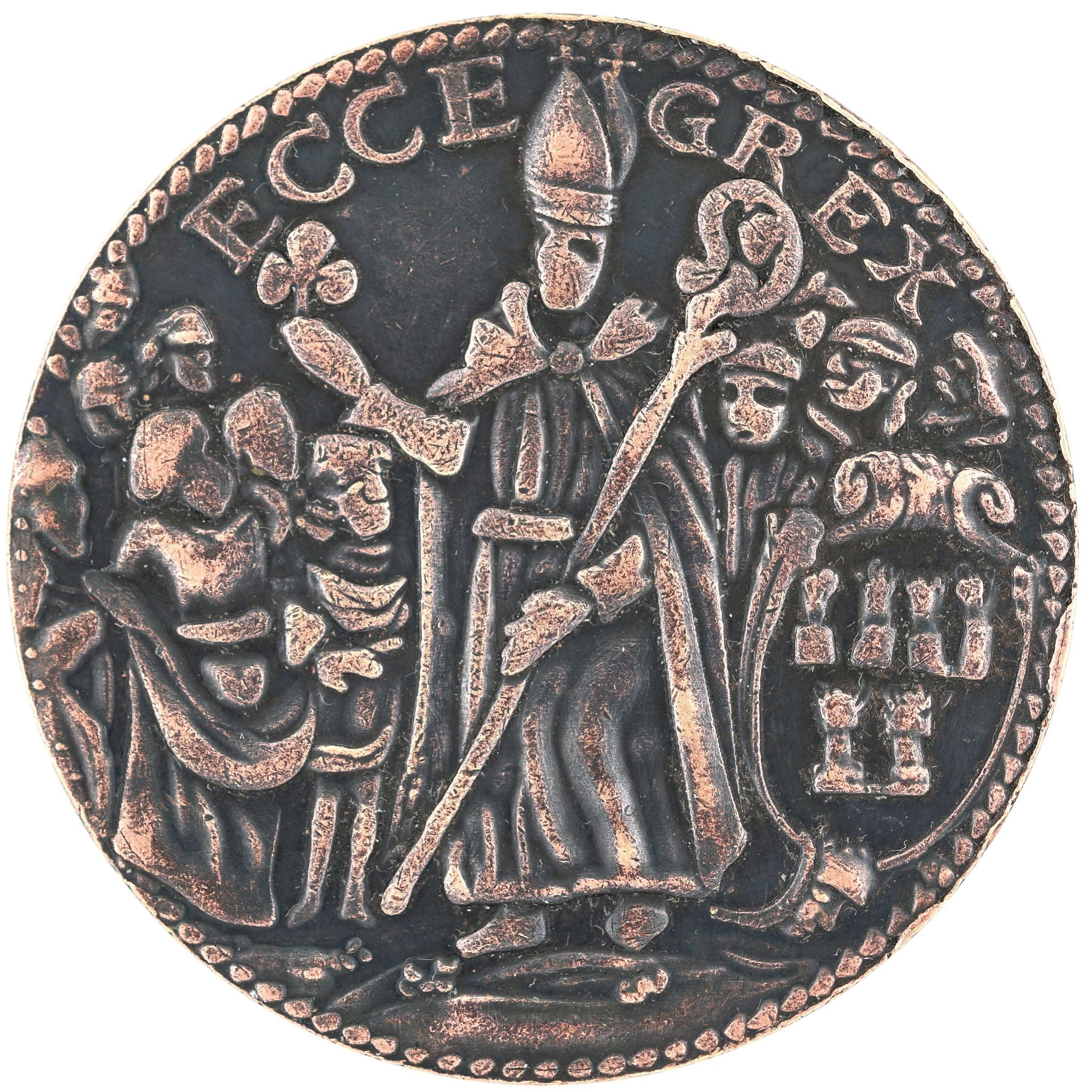 1666 St. Patrick Token Medal New Jersey Ireland Historical by Mark Newby detail view 2
