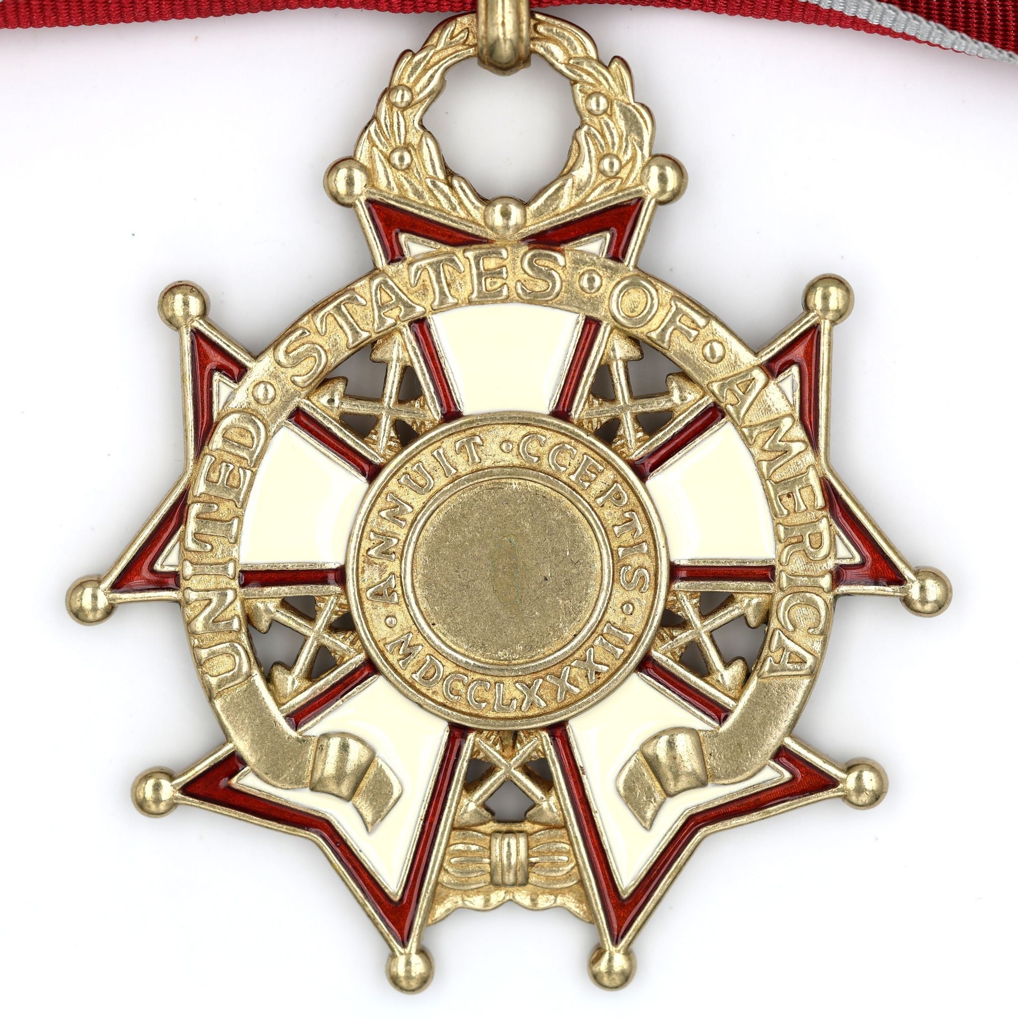 U.S. Legion of Merit Commander Class Neck Ribbon Medal – Full-Size detail view 9