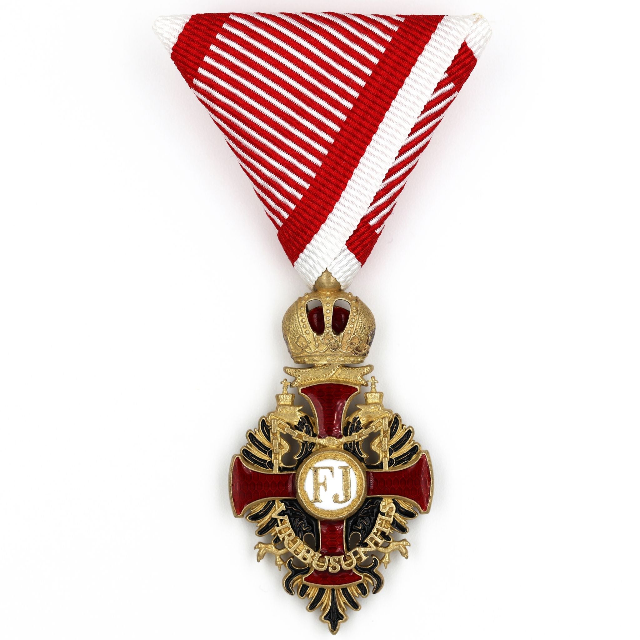 Austrian Franz Joseph Order Cross Medal – Brass with Ribbon reproduction